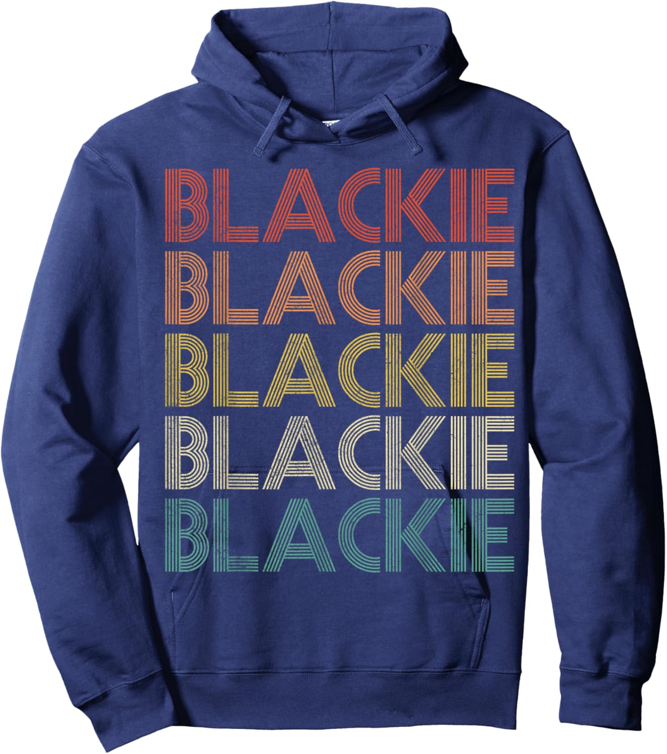 Blackie Vintage Retro Hoodie - Hoodie | Navy