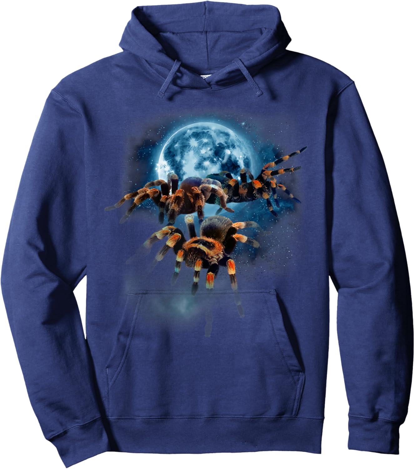 Tarantula Shirt - Tarantula - Howling at the Moon Hoodie - Hoodie | Navy