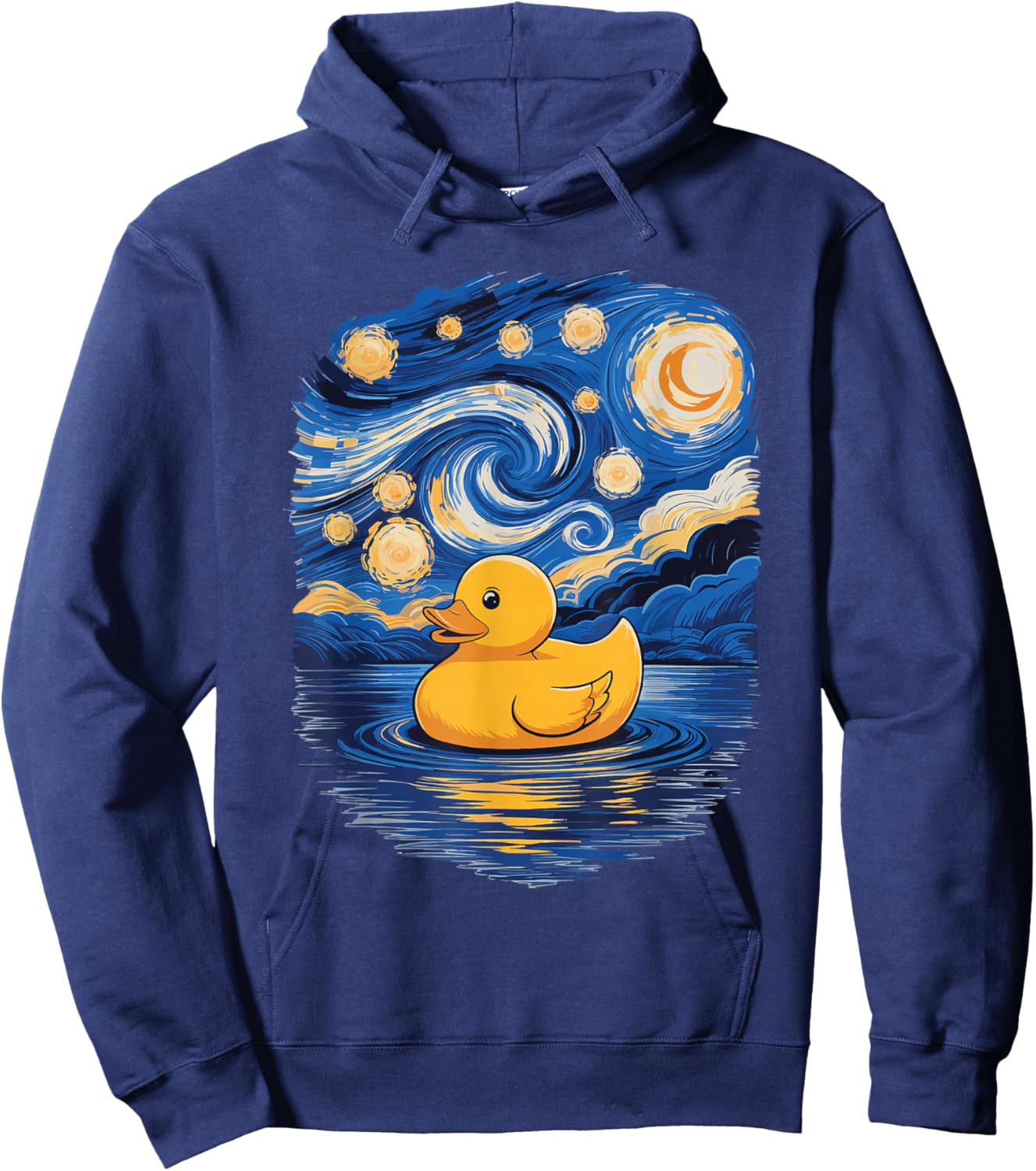 Rubber Duck Starry Night Bath Duck Hoodie - Hoodie | Navy