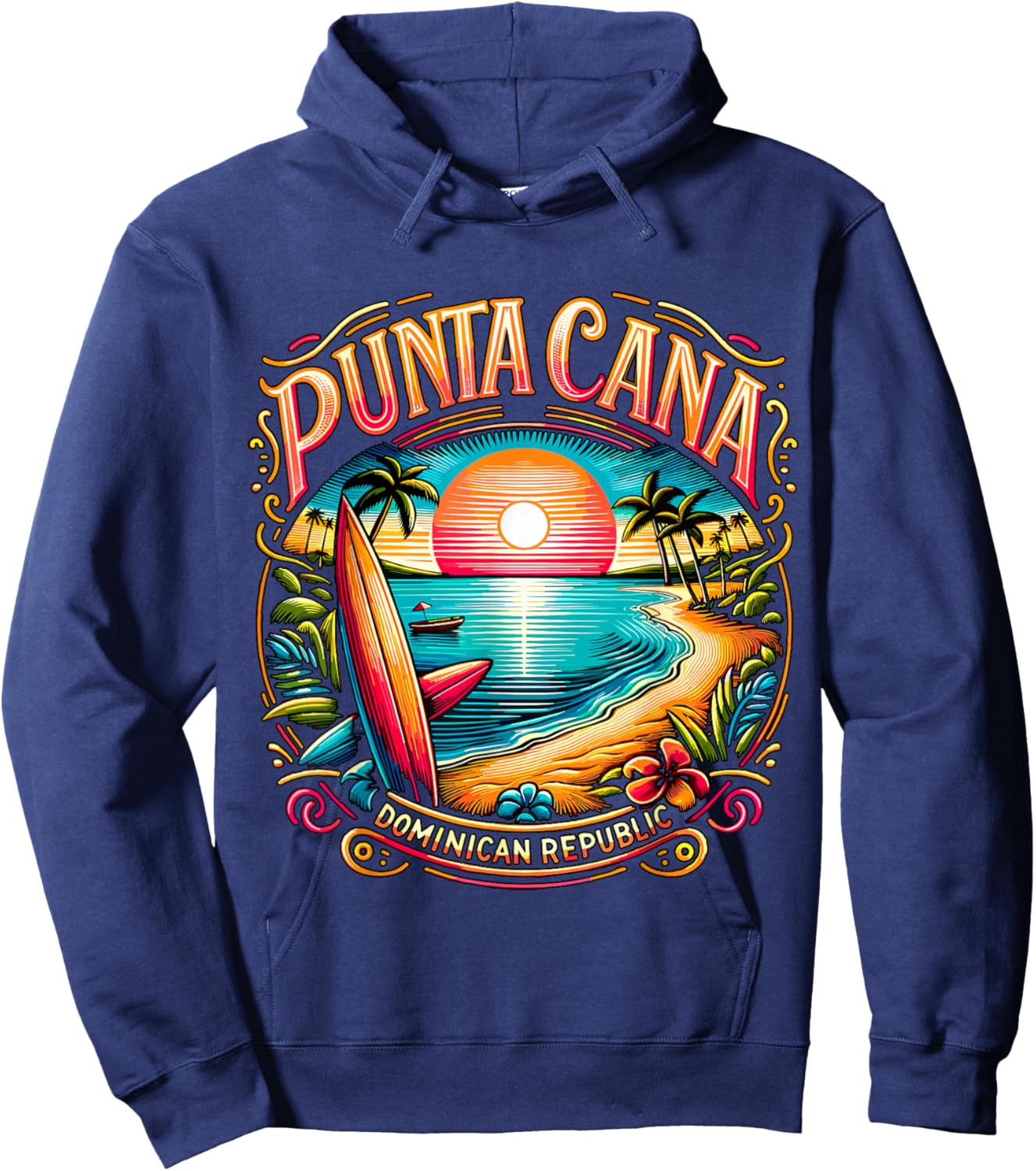 Punta Cana Dominican Republic Vacation Beach Hoodie - Hoodie | Navy