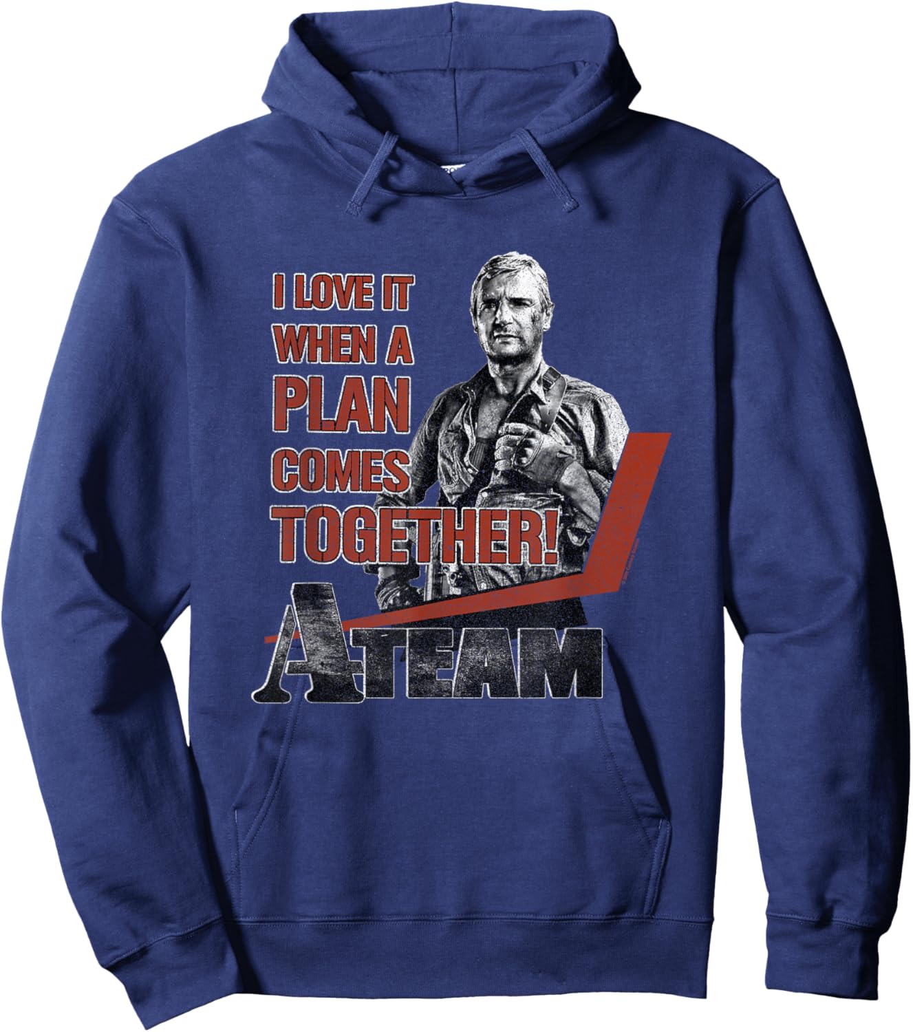 The A-Team Hannibal I love It When A Plans Comes Together! Hoodie - Hoodie | Navy