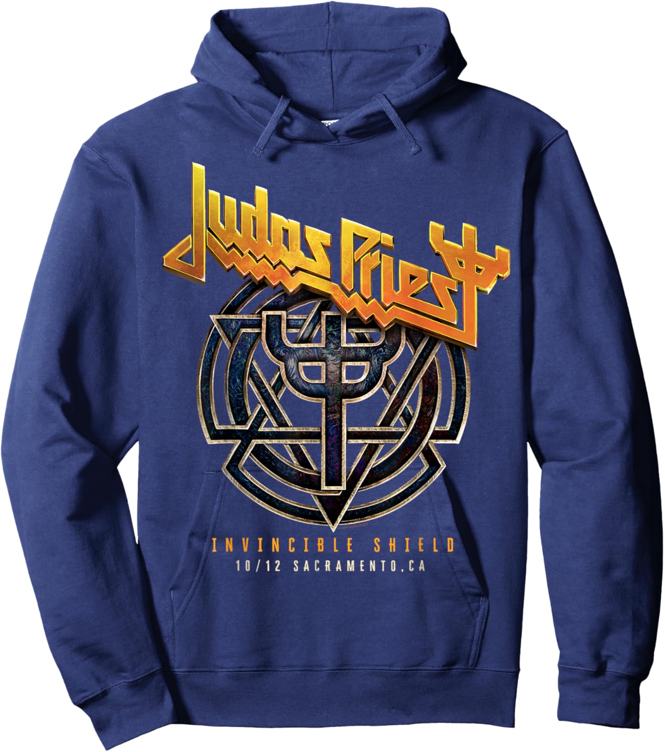 Judas Priest Invincible Shield 2024 Sacramento Hoodie - Hoodie | Navy