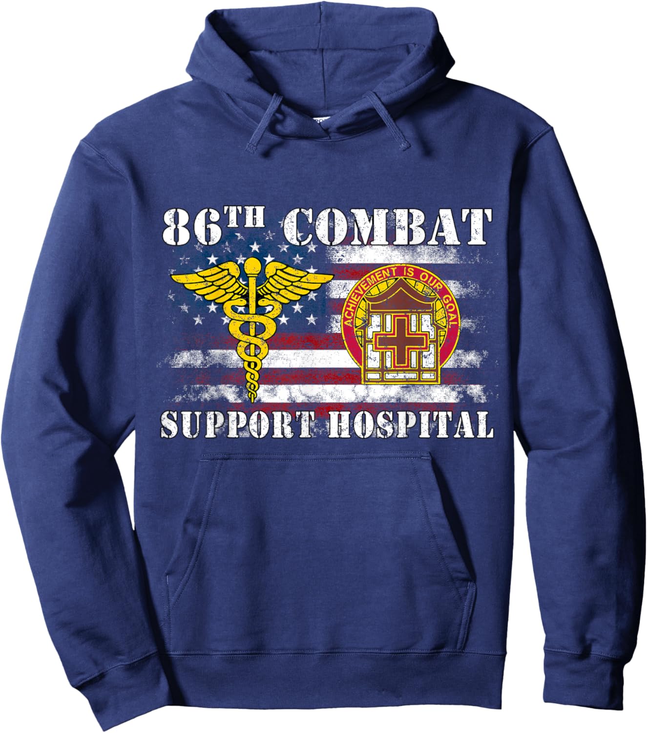 86th Combat Support Hospital Veterans Day Vintage Gifts Hoodie - Hoodie | Navy