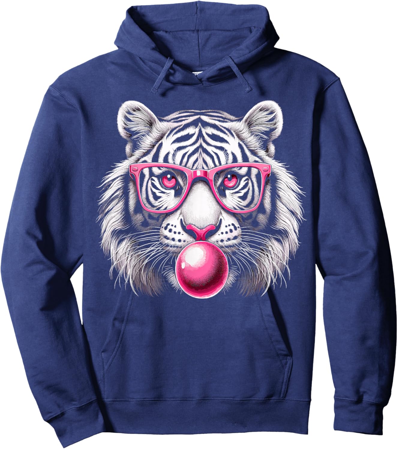 Tiger Wild Animal Cute Tiger Hoodie - Hoodie | Navy