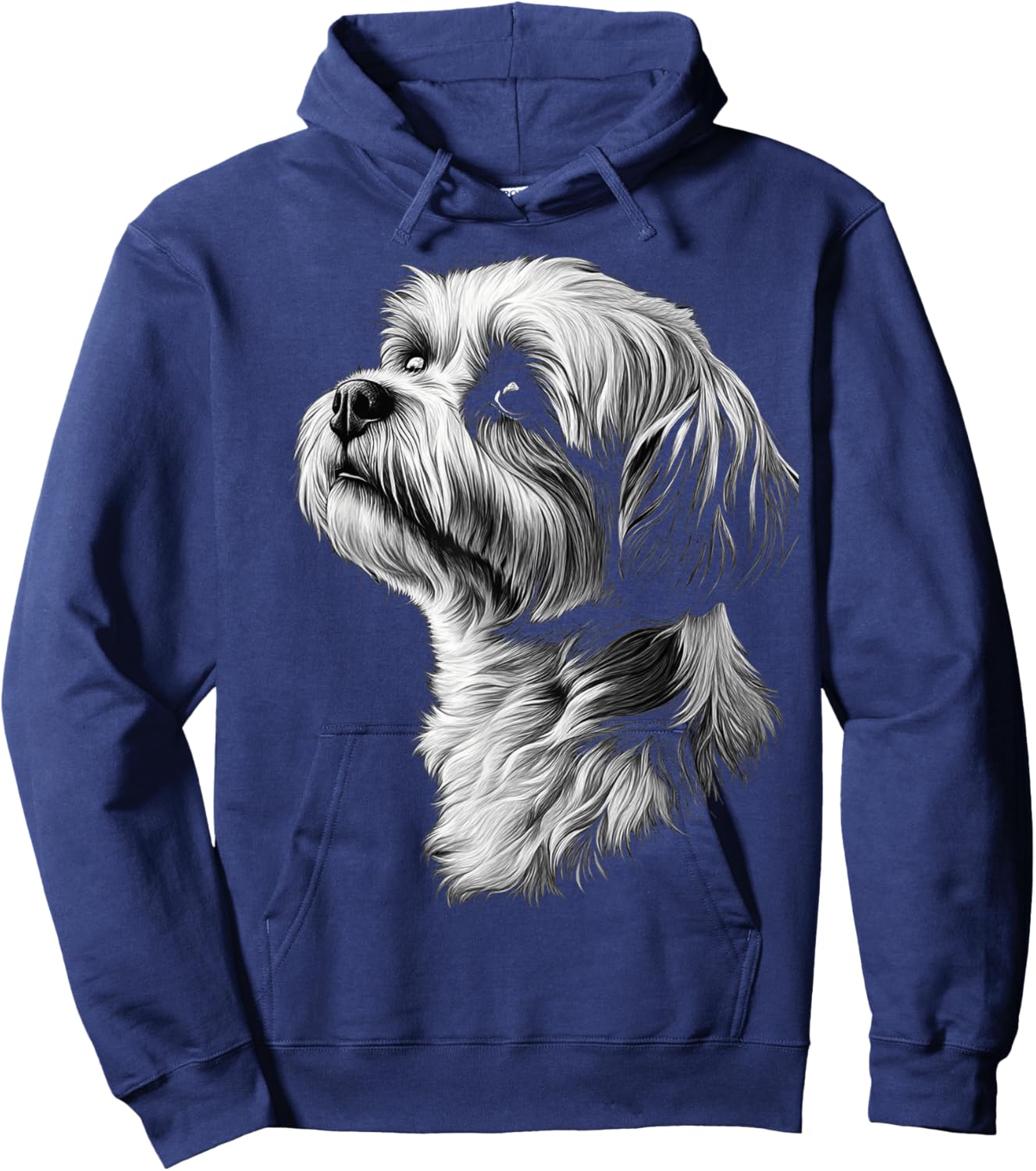 Lhasa Apso Dog Motif Pet Artwork Lhasa Apso Men Women Kids Hoodie - Hoodie | Navy