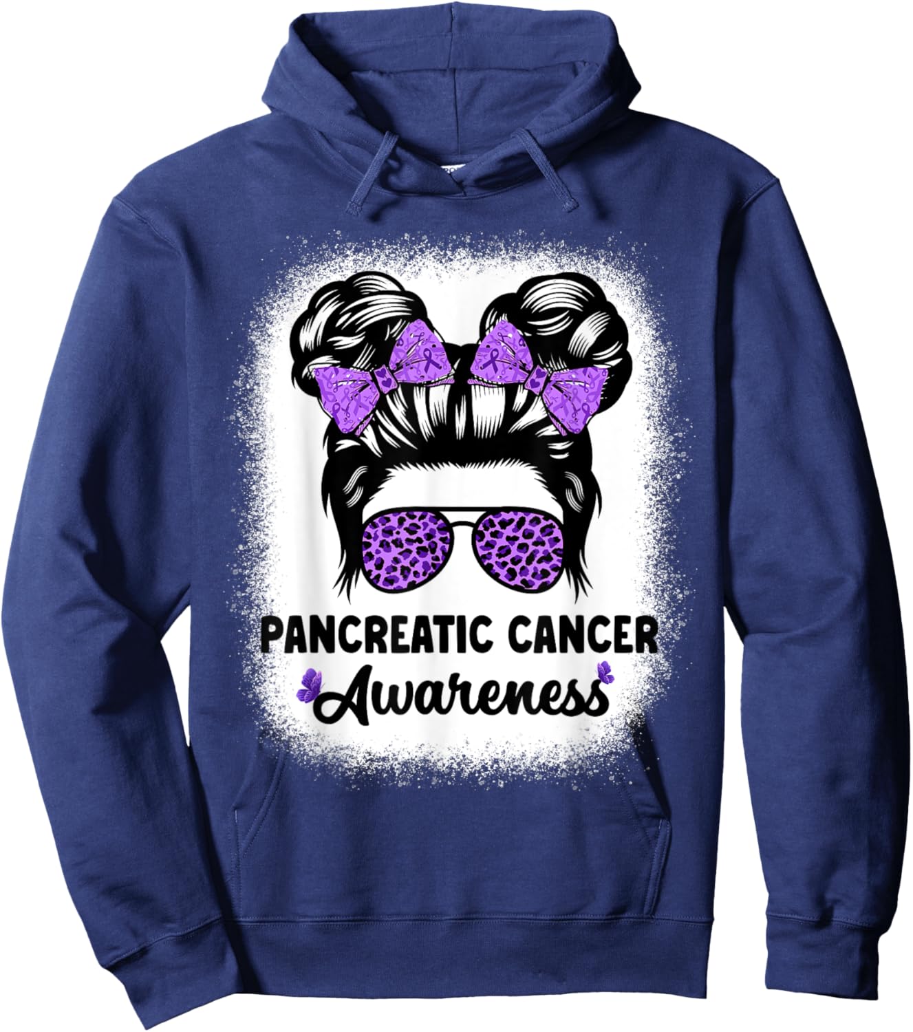 Pancreatic Cancer Awareness Women Girls Pancreatic Cancer Hoodie - Hoodie | Navy