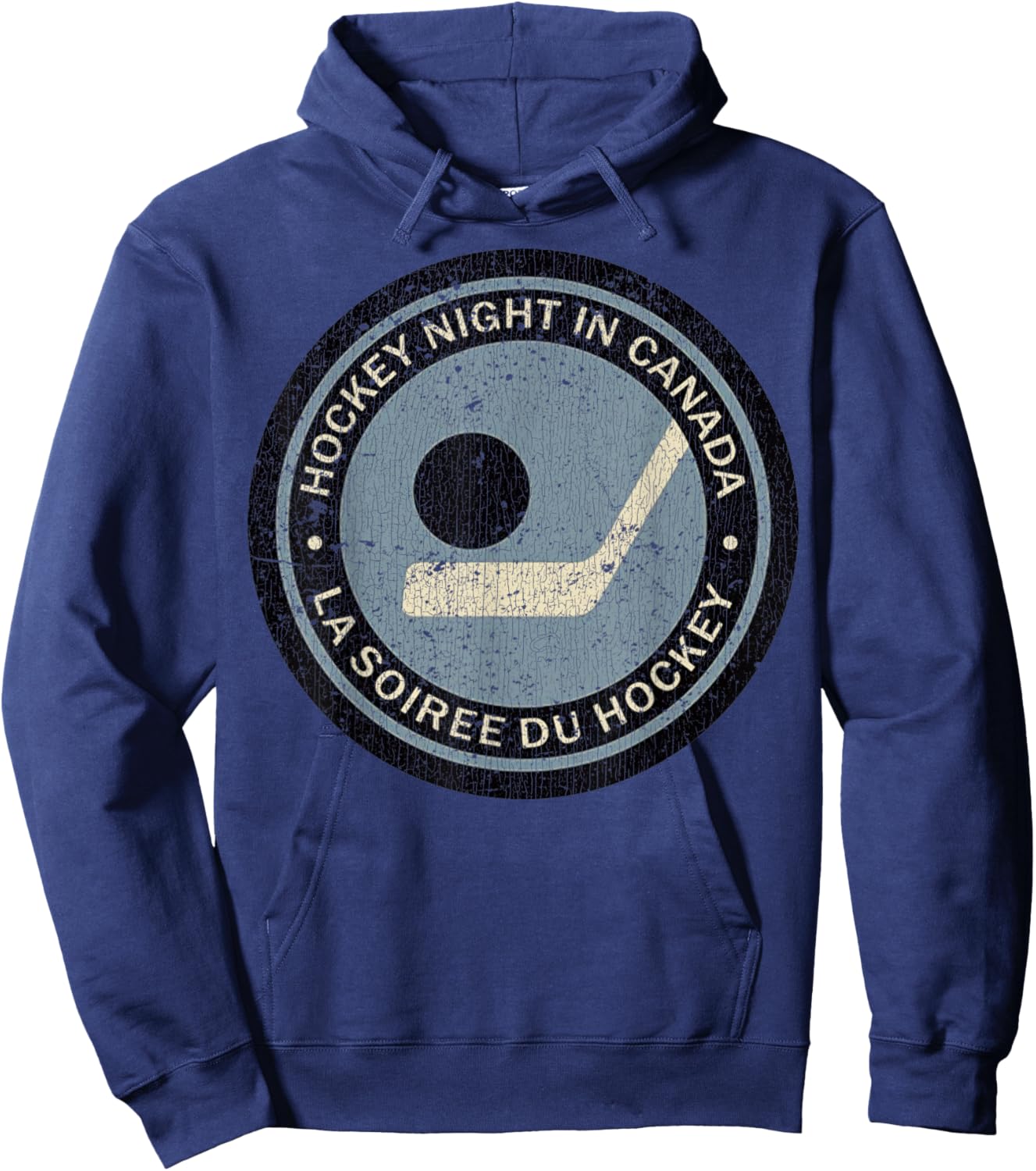 Vintage Hockey Night in Canada Hockey Player Classic Team Hoodie - Hoodie | Navy