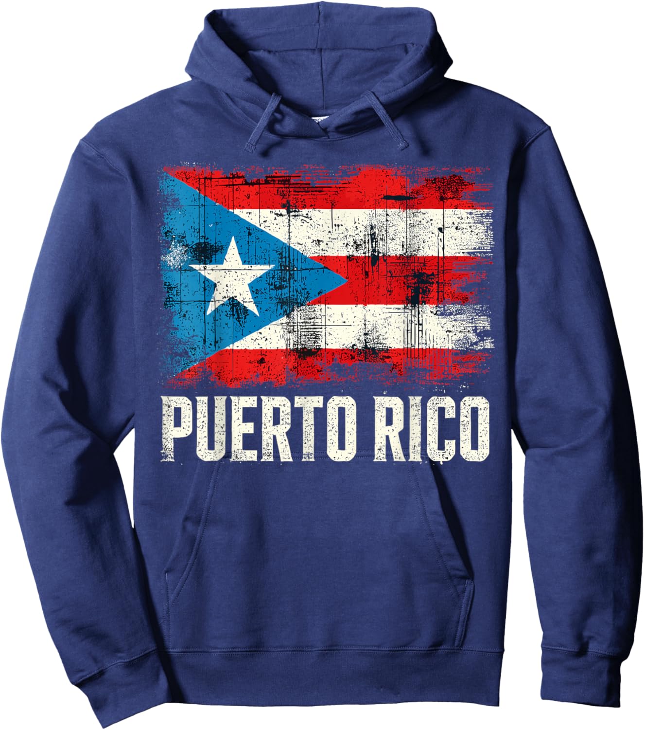 Puerto Rico Flag Heritage Month Hispanic Boricua Rica Hoodie - Hoodie | Navy