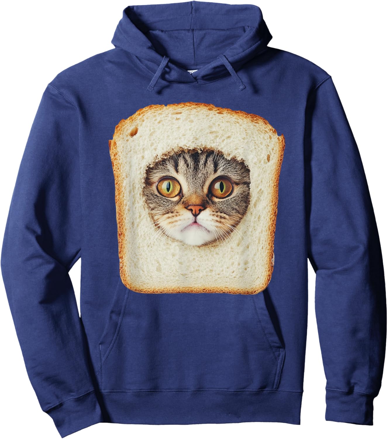 Funny Bread Cat Photo Men Women Kids Hoodie - Hoodie | Navy