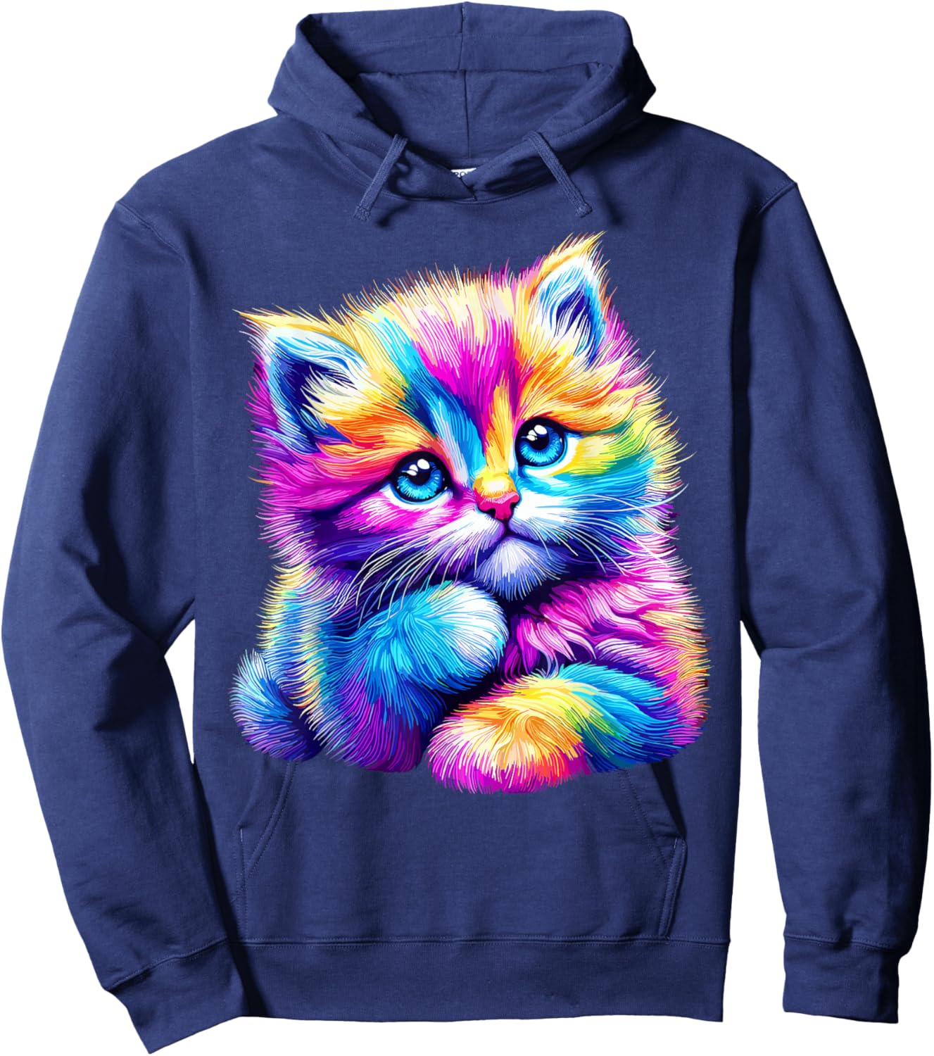 Cat Colorful for Cat Lovers Hoodie - Hoodie | Navy