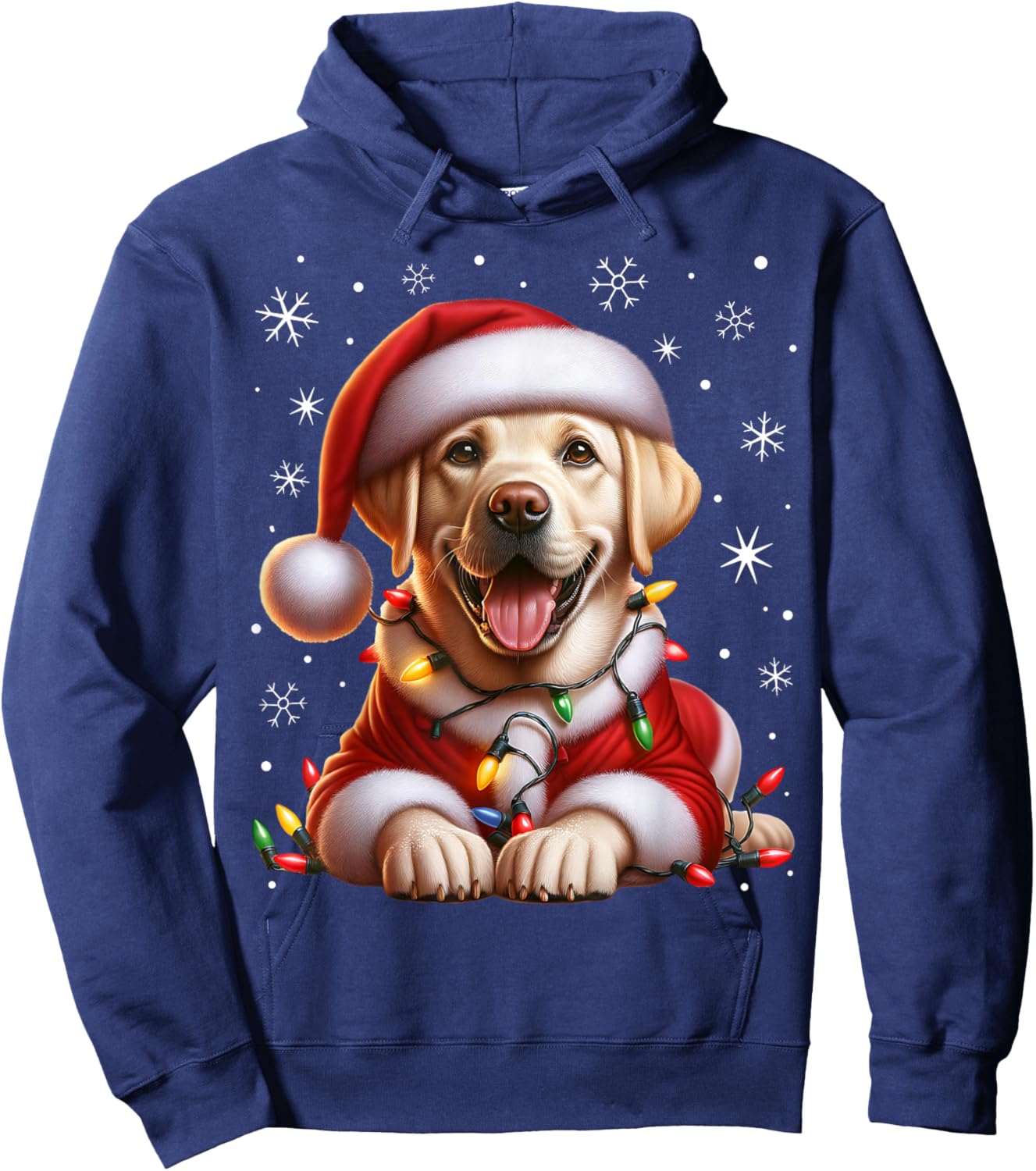 Labrador Santa Claus Costume Labrador Xmas Retriever Hoodie - Hoodie | Navy