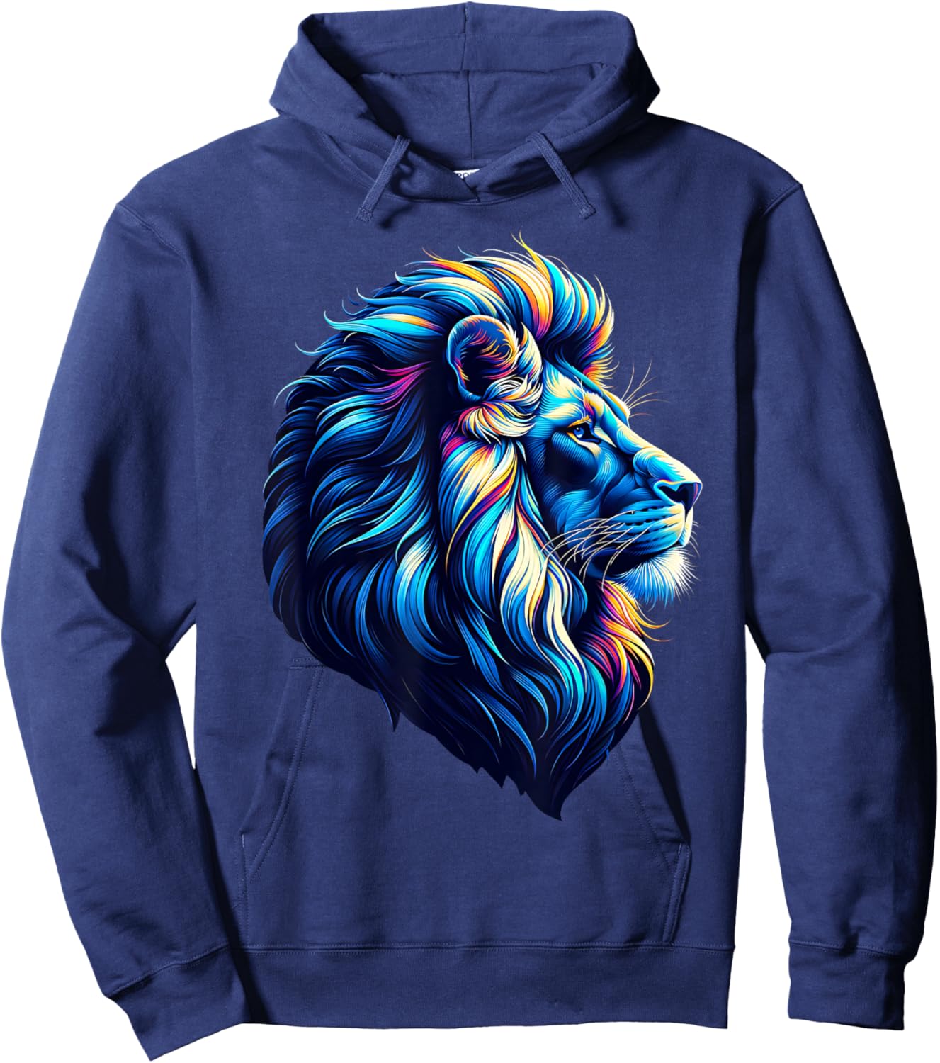 Cool Lion With Blue Eyes Men Women Kids Lion Hoodie - Hoodie | Navy