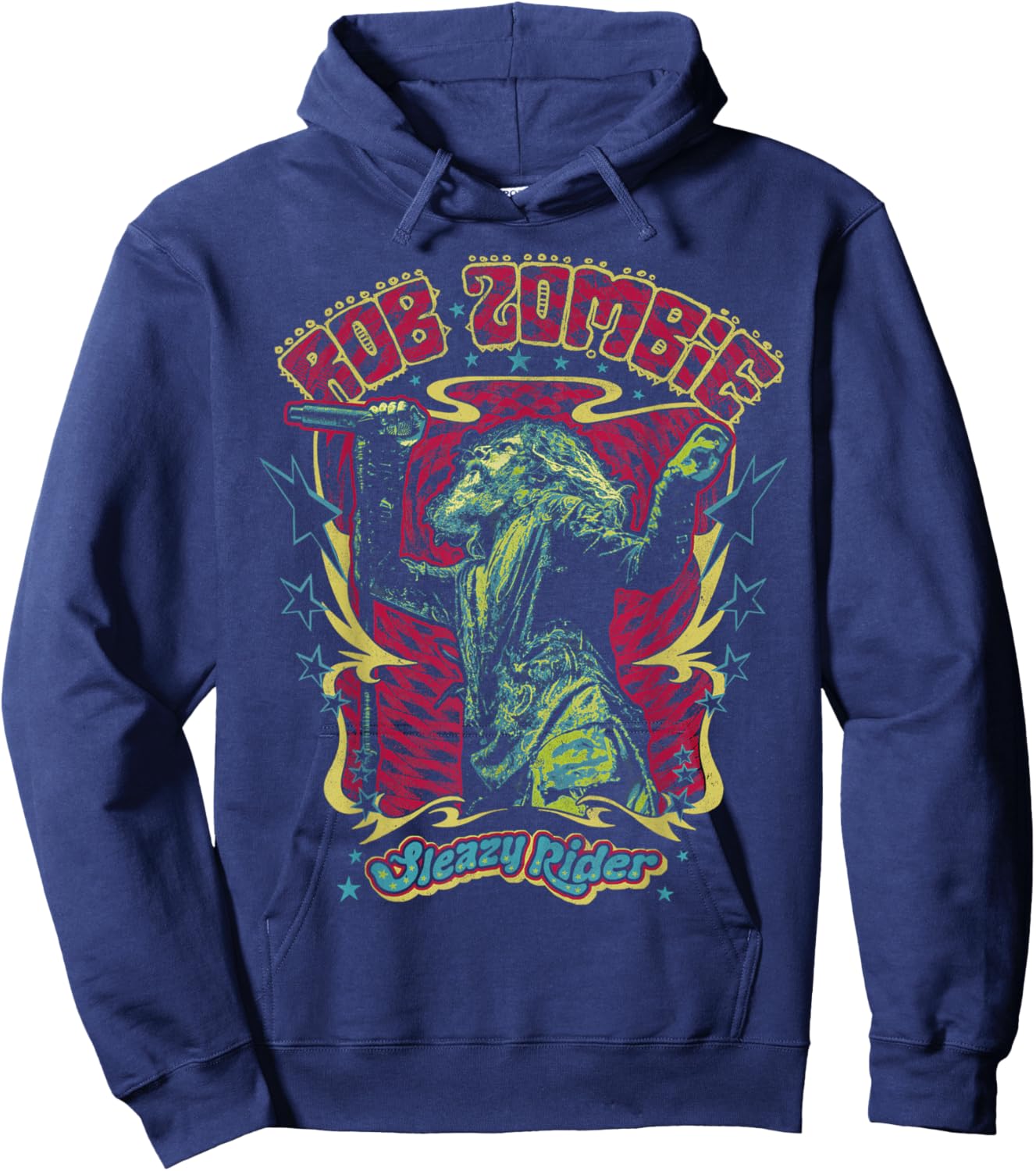 Rob Zombie – 70's Sleazy Rider Hoodie - Hoodie | Navy