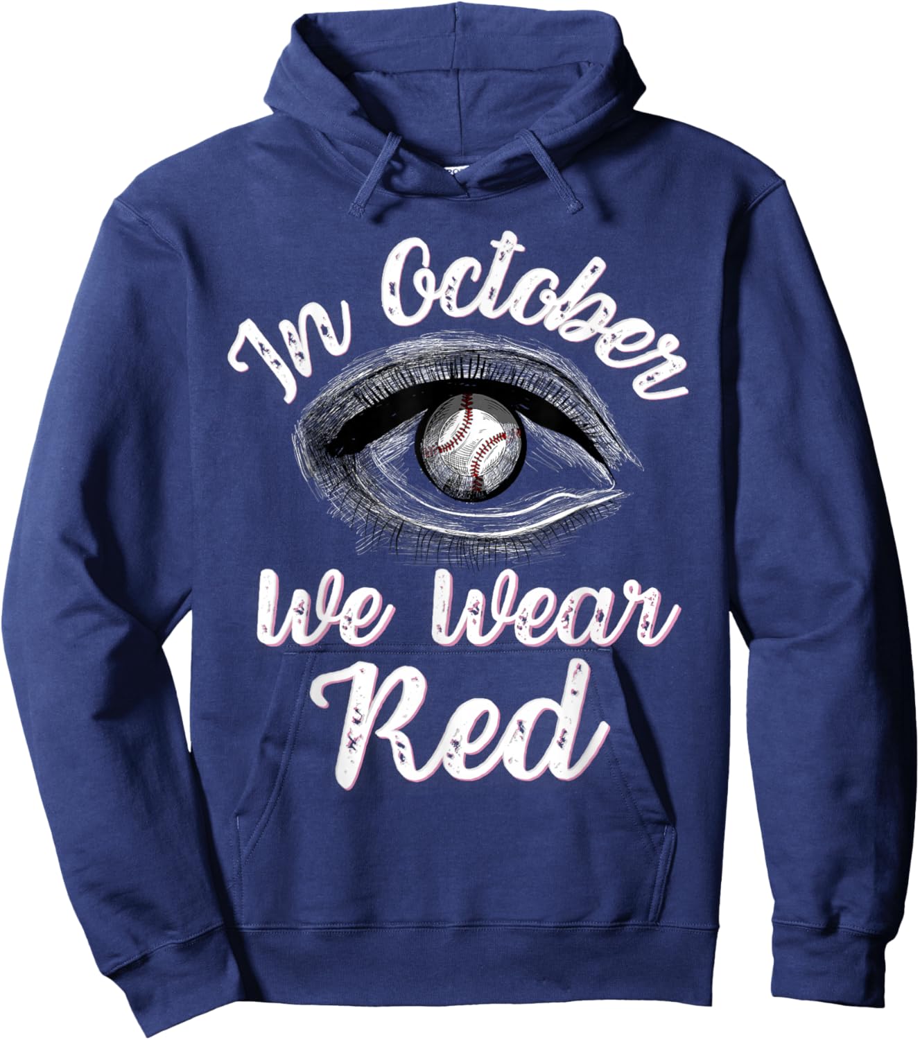 In October we wear red Hoodie - Hoodie | Navy