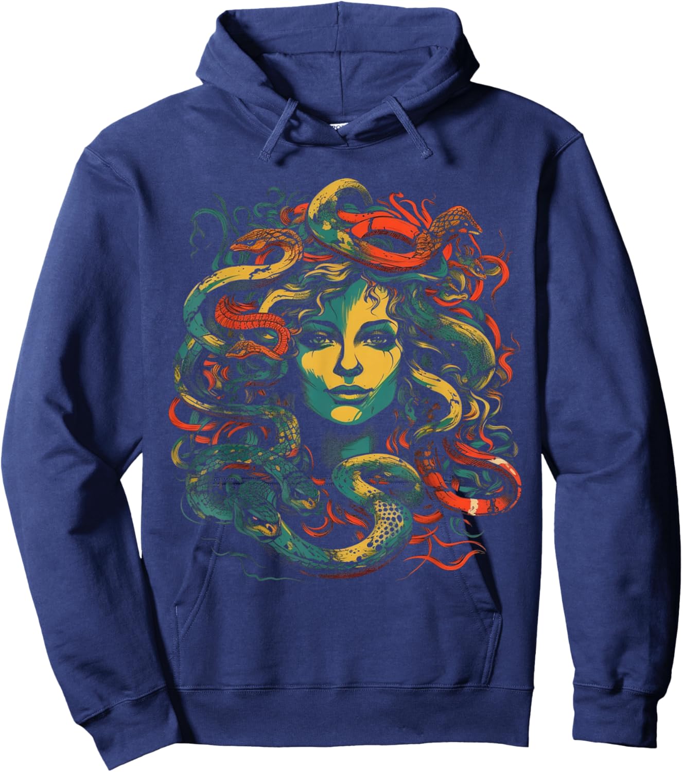 Medusa Occult Scary Dark Grunge Art Gothic Hoodie - Hoodie | Navy