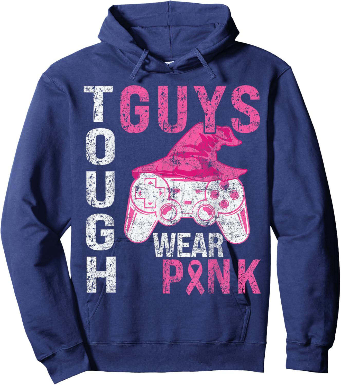 Tough Guys Wear Pink Cool Pink Gaming lover Boys Youth men Hoodie - Hoodie | Navy