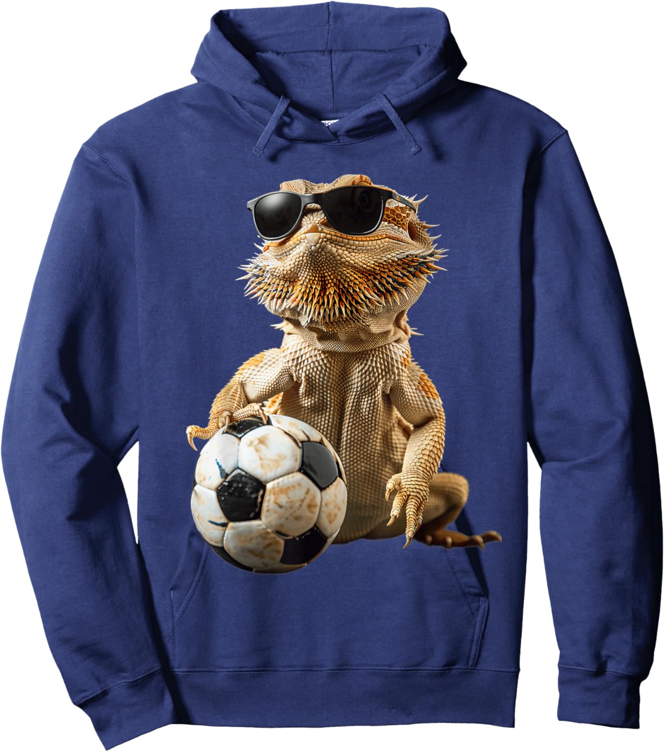 Bearded Dragon Soccer Hoodie - Hoodie | Navy