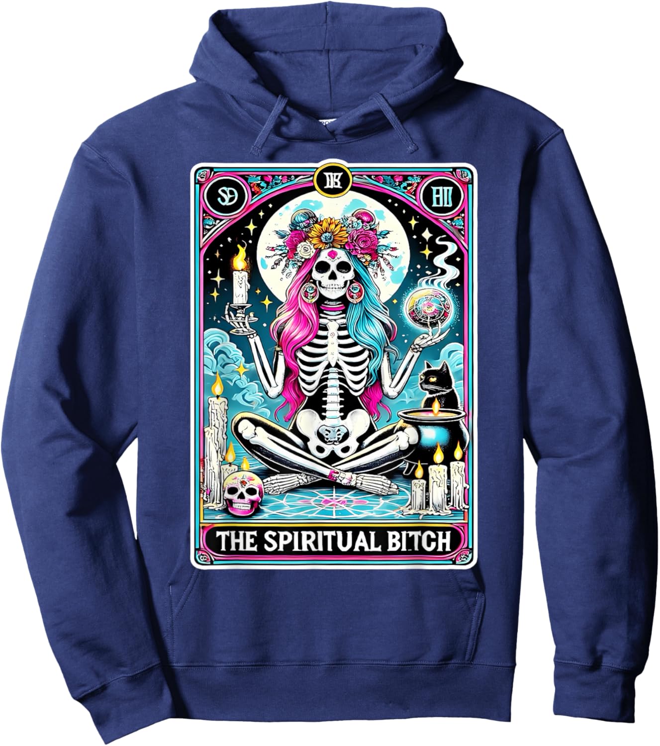 The Spiritual Bitch Tarot Card Hoodie - Hoodie | Navy