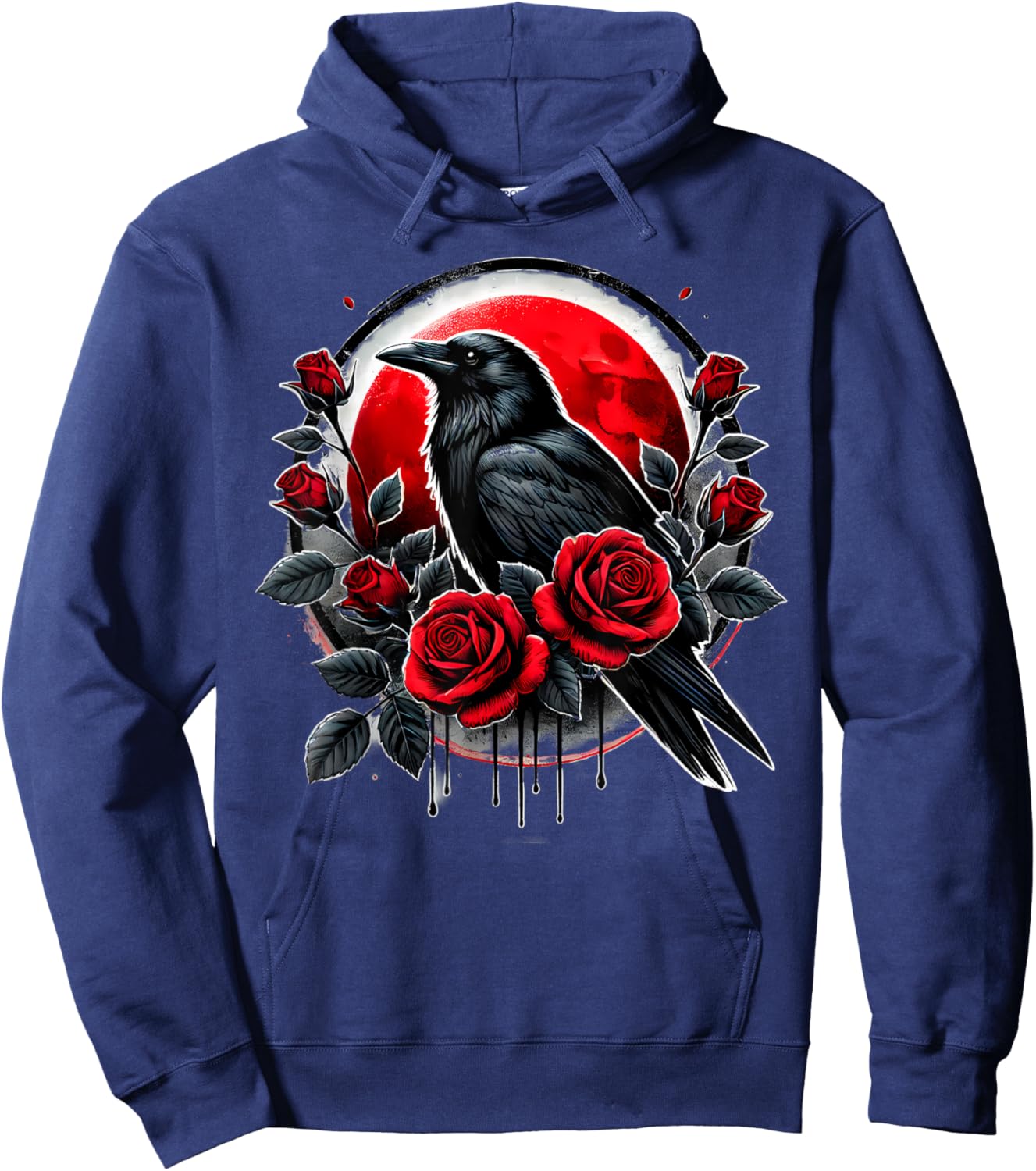 Crow Witch Witchcraft Goth Gothic Hoodie - Hoodie | Navy