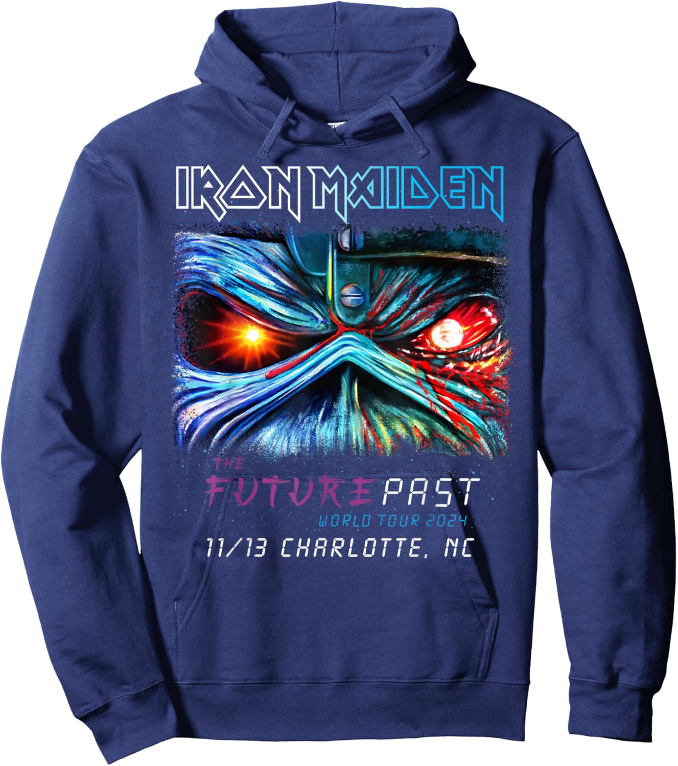 Iron Maiden TFPT 2024 Charlotte Hoodie - Hoodie | Navy