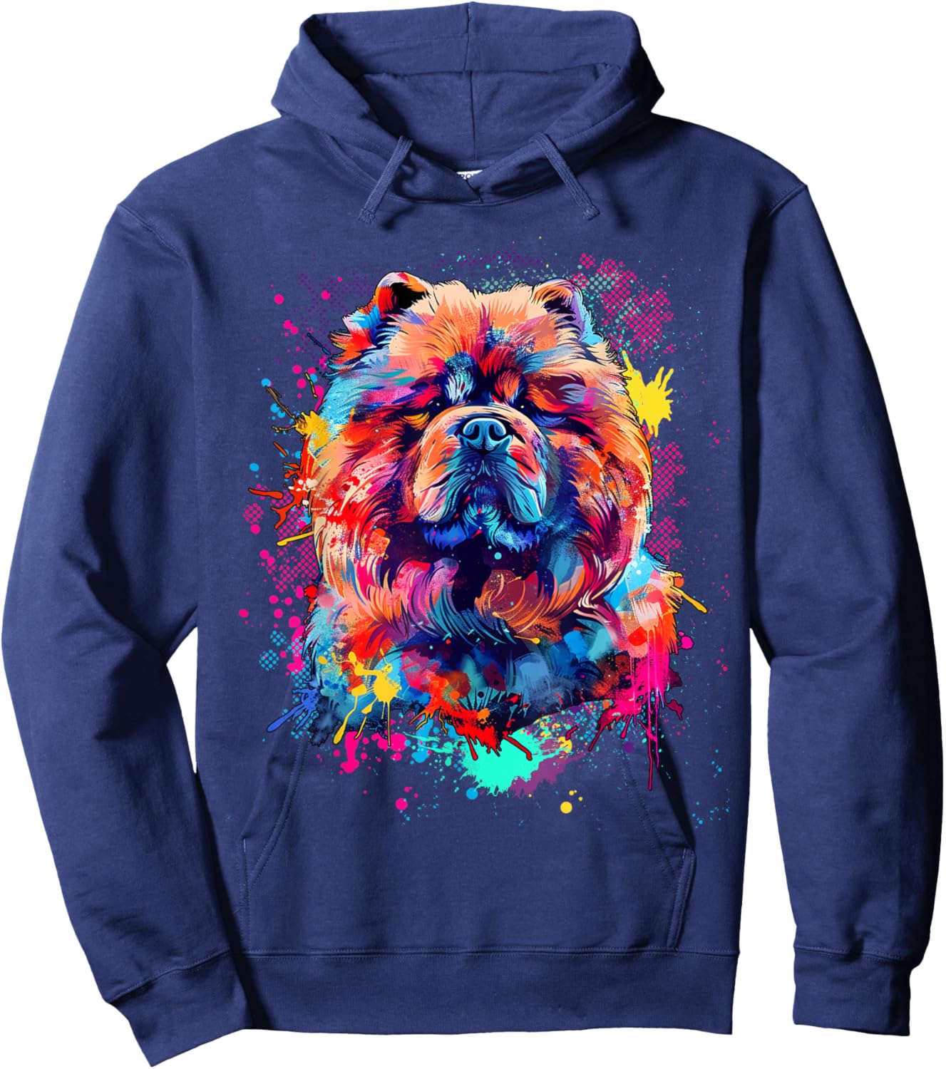 Chow Chow Lovers Colorful Pop Art Chow Chow Hoodie - Hoodie | Navy