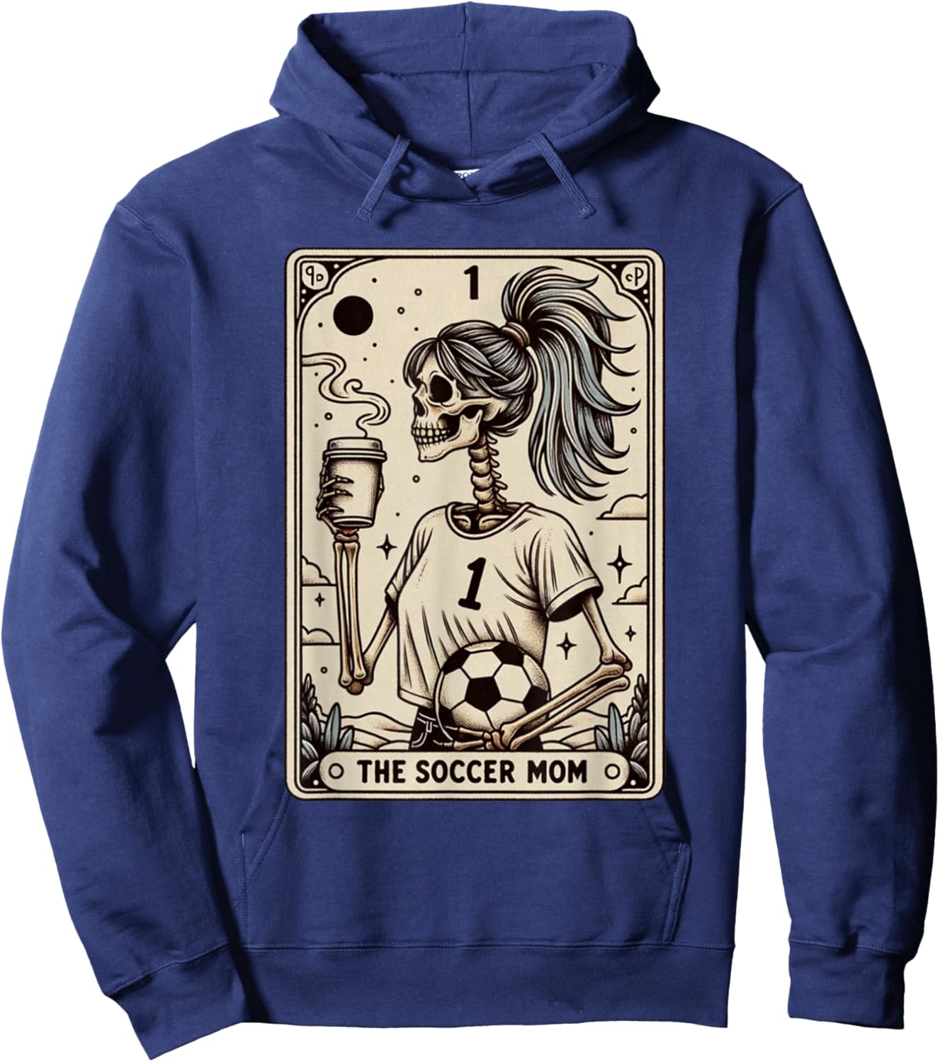 Soccer Mom Tarot Card, Vintage Halloween Soccer Mama Hoodie - Hoodie | Navy