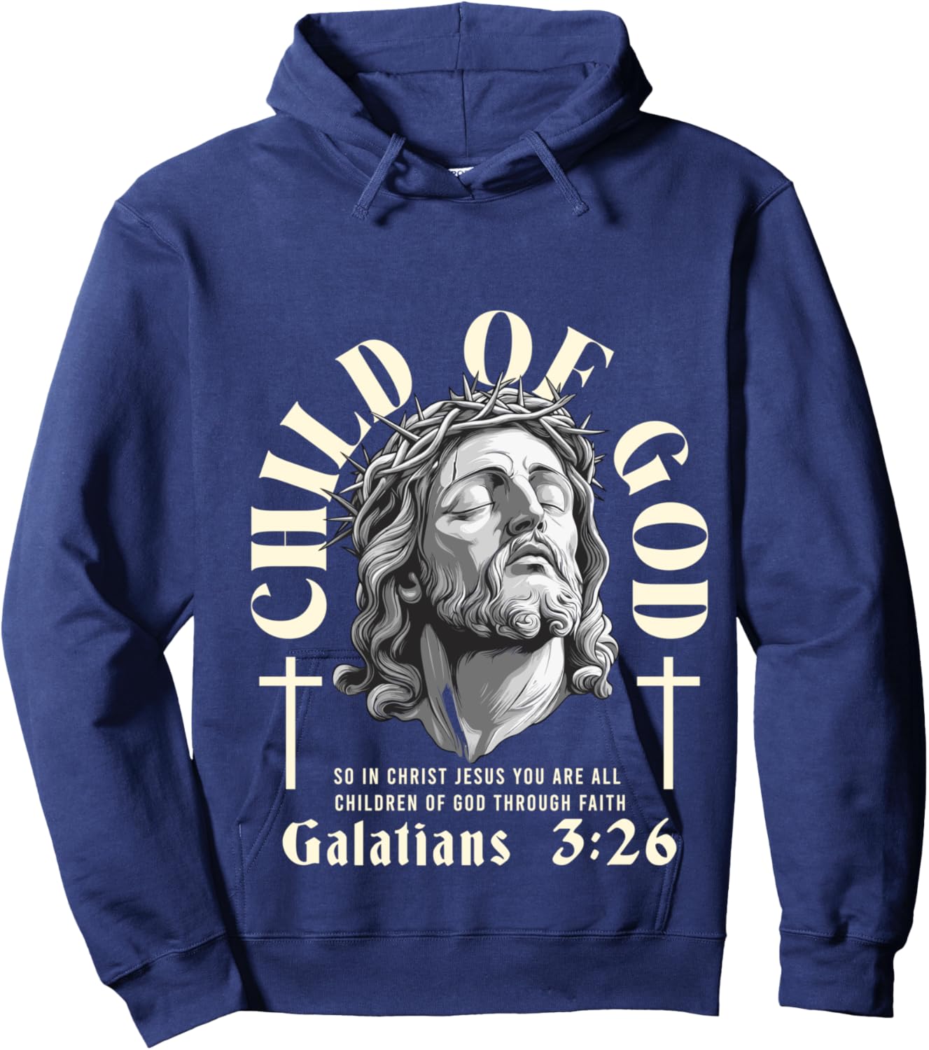 Child Of God - Galatians 3 26 - Aesthetic Jesus lord - Bible Hoodie - Hoodie | Navy