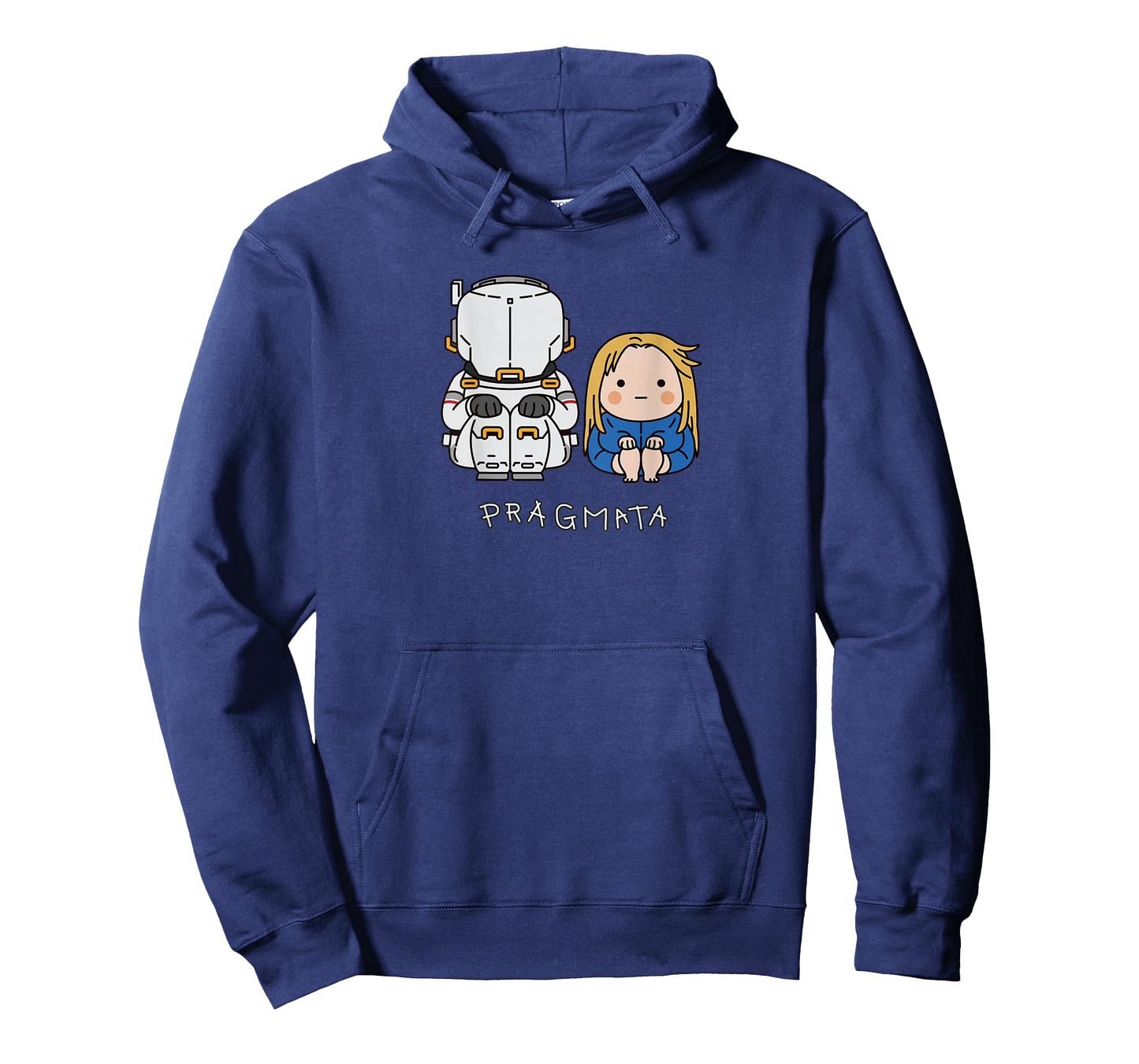 PRAGMATA Hugh & Diana Sitting BP T-Shirt - Hoodie | Navy