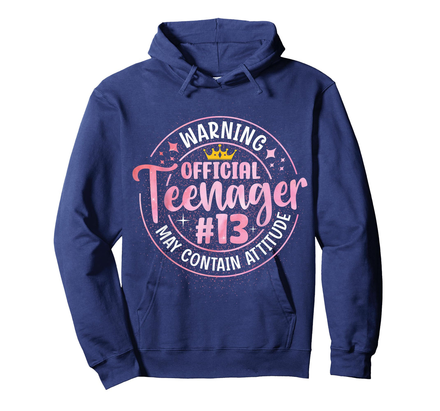 13th Birthday Girl Official Teenager 13 Year Old Birthday T-Shirt - Hoodie | Navy