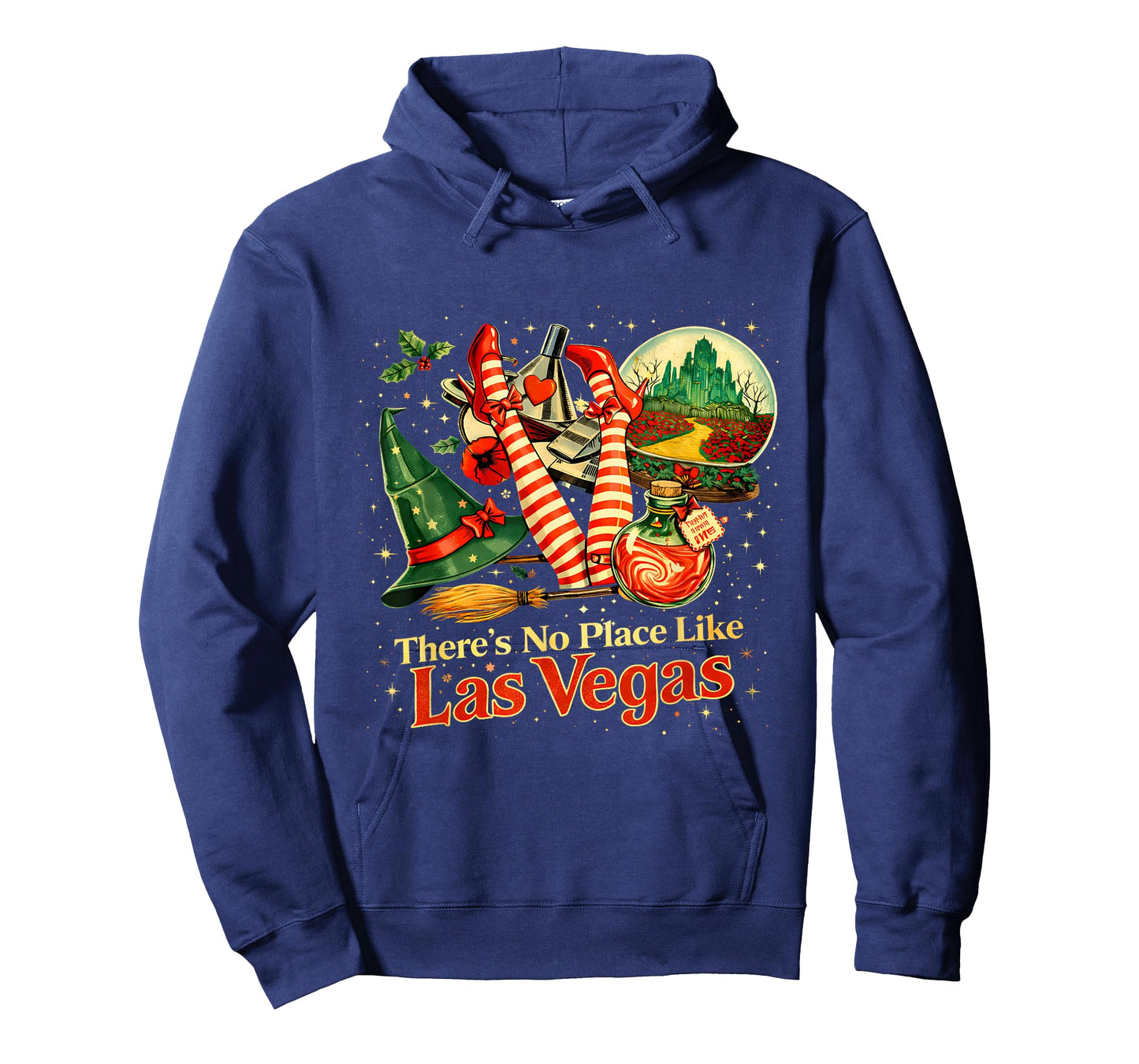 There’s No Place Like Las Vegas Funny Wizard Trip Design T-Shirt - Hoodie | Navy