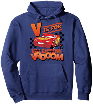 Cars - Lightning McQueen Valentine's Day V Is For Vroom Hoodie - Hoodie | Navy