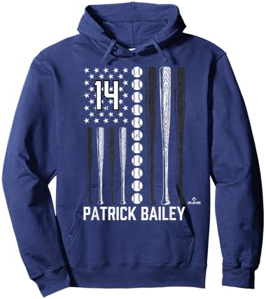 Baseball American Flag Patrick Bailey San Francisco Baseball Hoodie - Hoodie | Navy