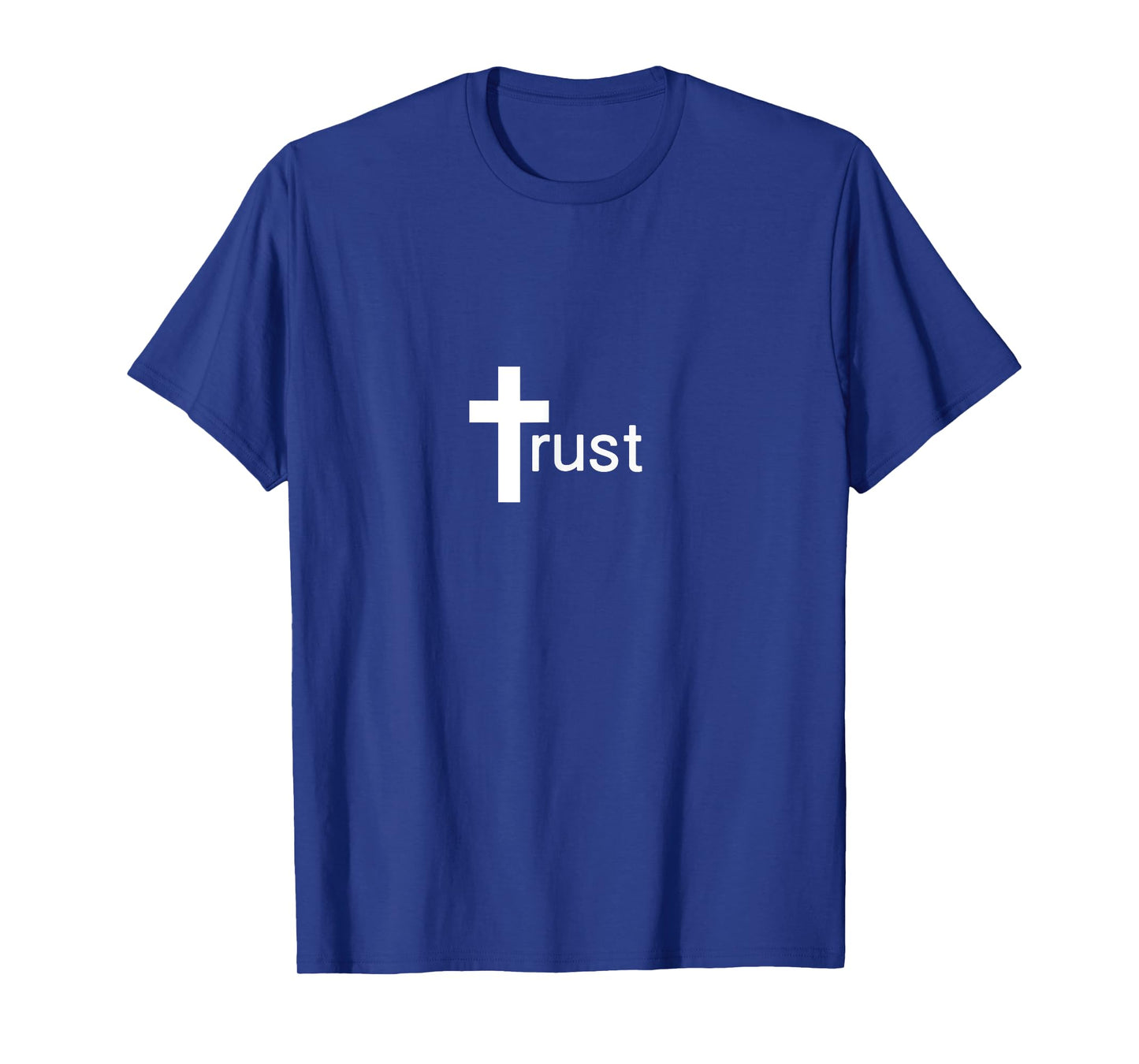 Sacred States Trust Cross Christian T-Shirt, Black, Small