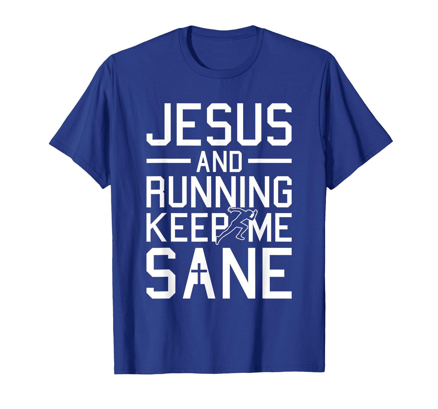 Jesus And Running Christmas Religious Faith Christian Runner T-Shirt