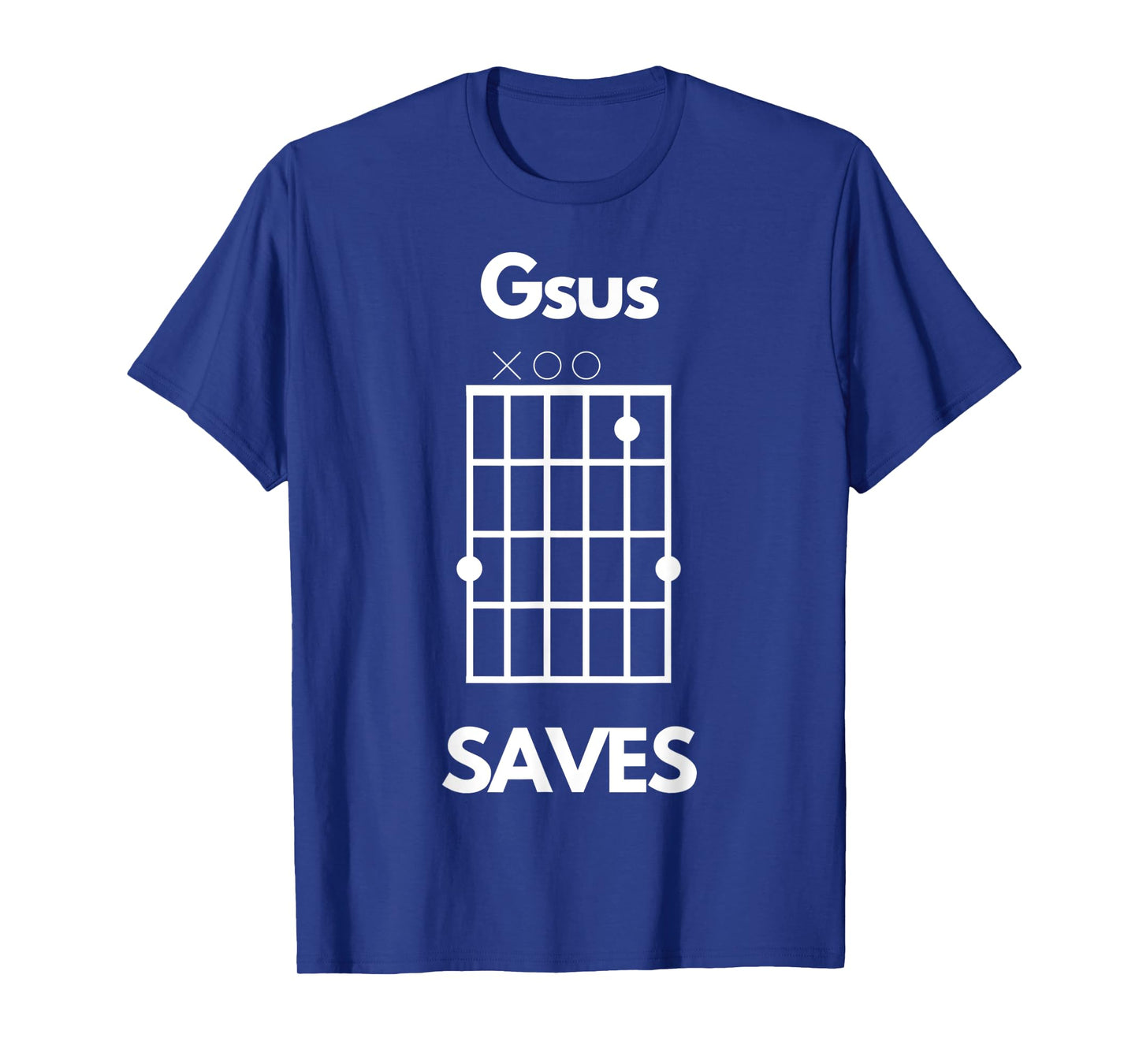 Funny Guitar Lovers Gsus Saves Jesus Saves Chord Christian T-Shirt