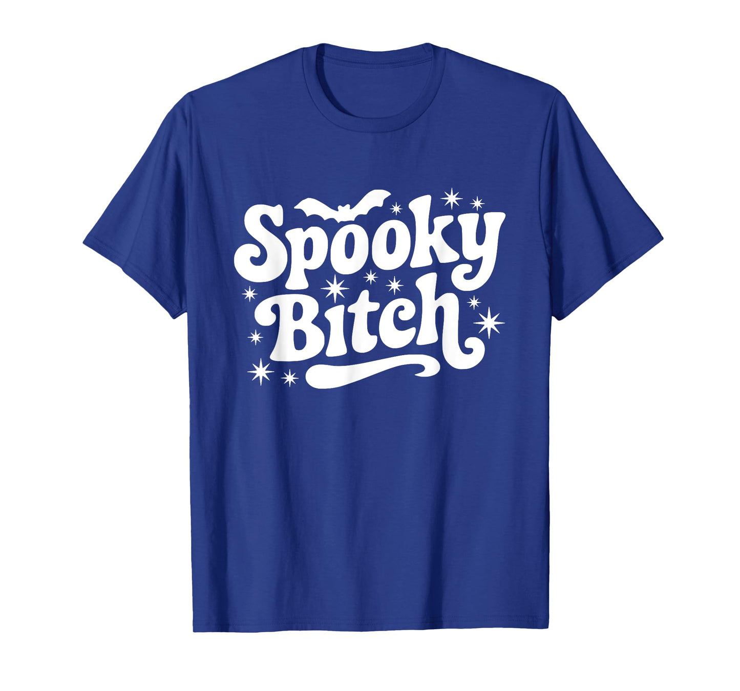 Spooky Bitch Retro Halloween Witch Quote Saying Bats Gift T-Shirt
