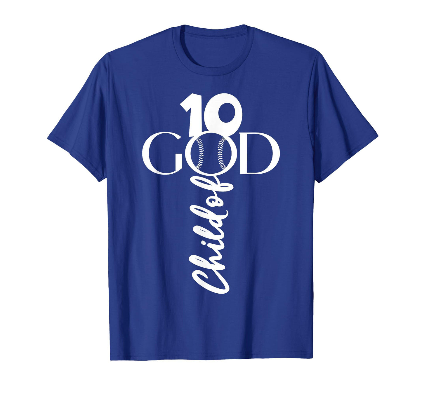 BASEBALL JESUS 10 YEARS CHILD OF GOD BASEBALL 10th BIRTHDAY T-Shirt