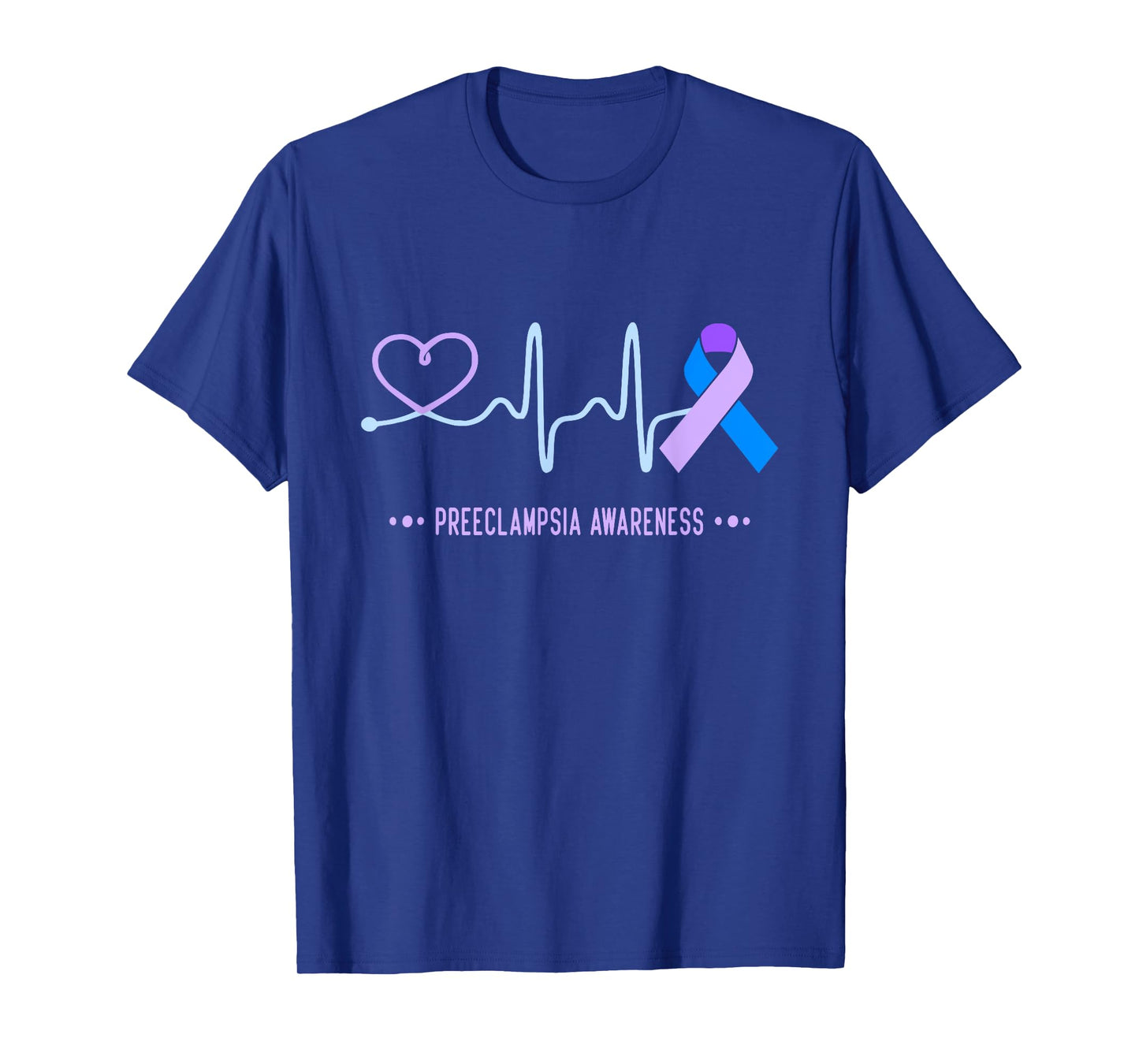 Preeclampsia Awareness Heartbeat Ribbon T-Shirt