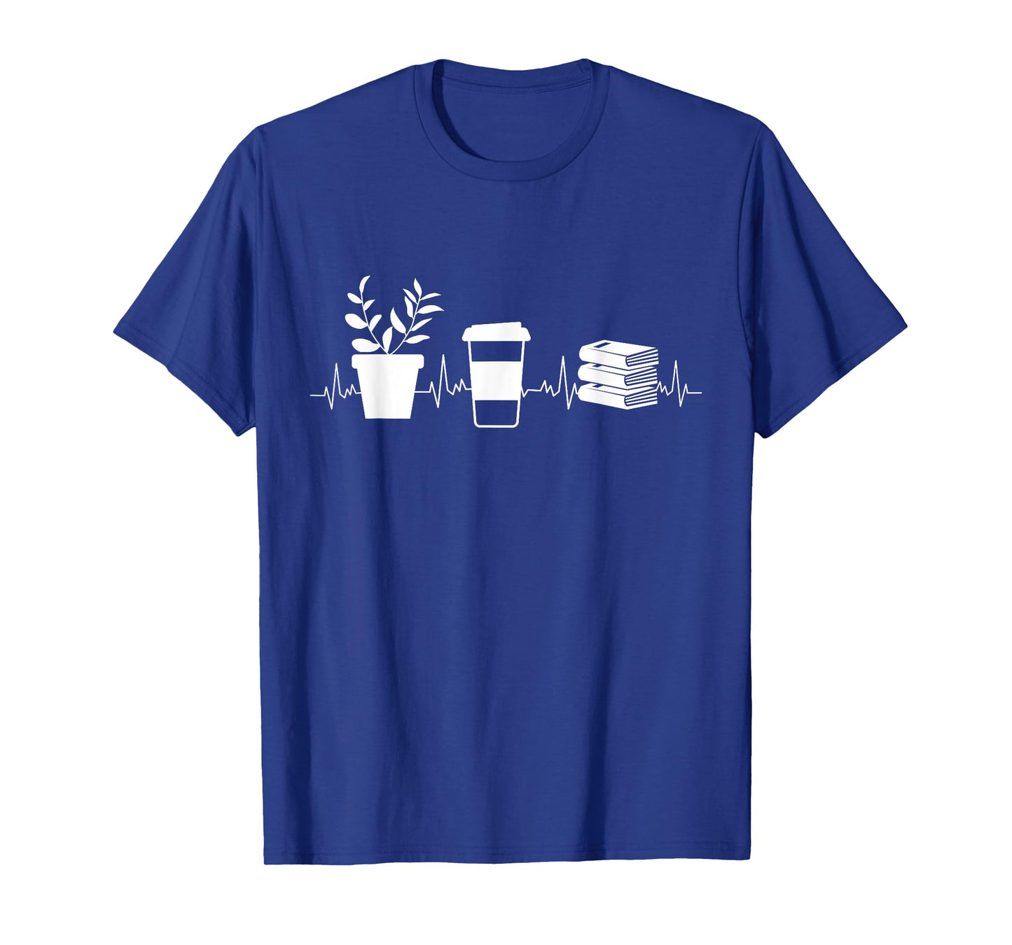 Plants Books Coffee Lover Gardener Quote Design T-Shirt