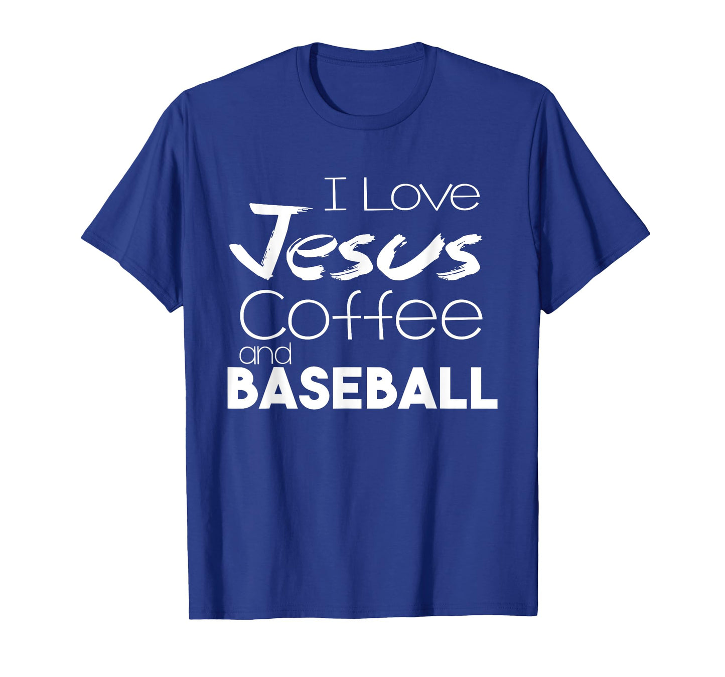 I Love Jesus Coffee And Baseball Christian Shirts Sports Tee T-Shirt