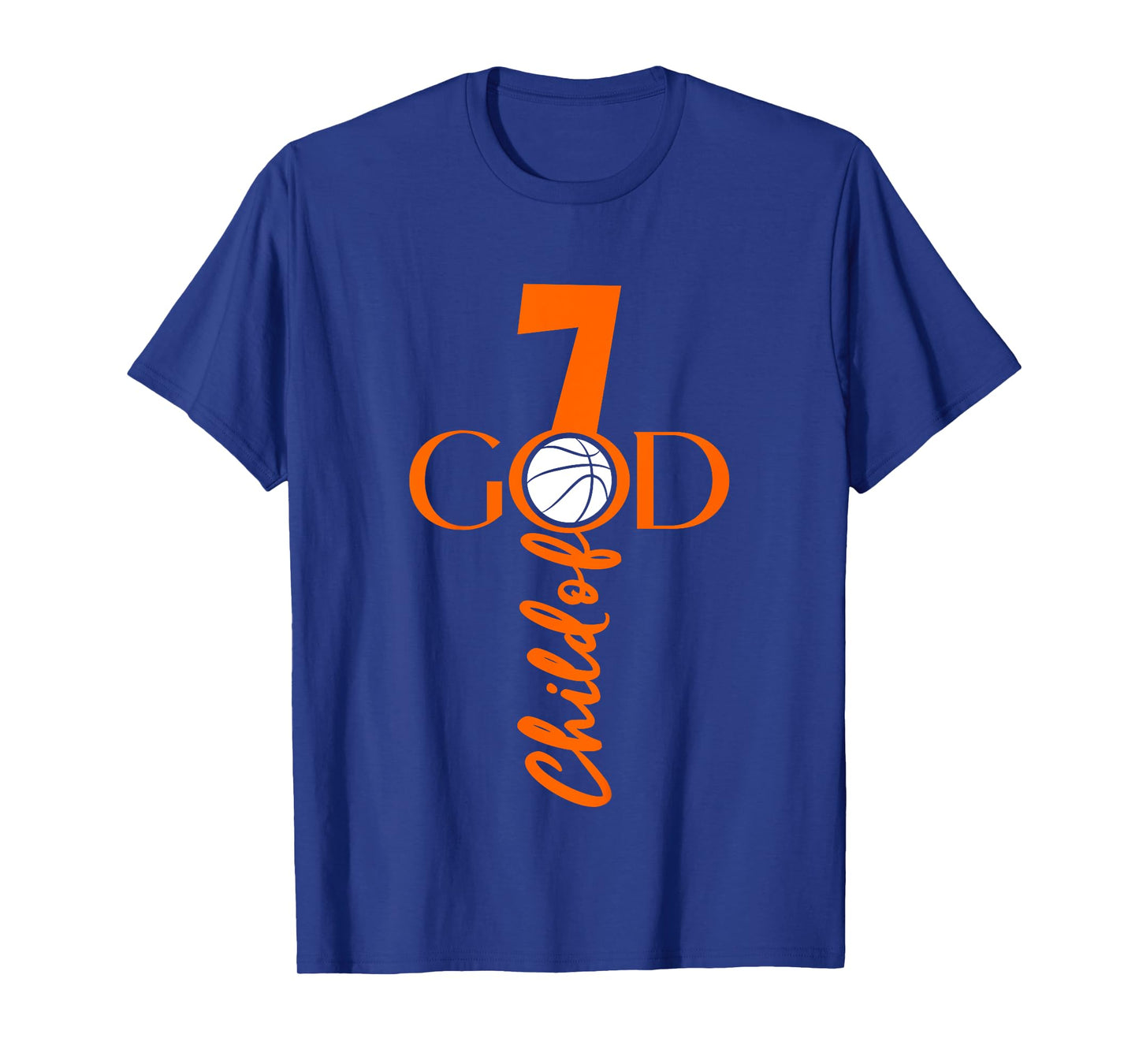 JESUS 7 YEARS CHILD OF GOD BASKETBALL 7TH BIRTHDAY T-Shirt