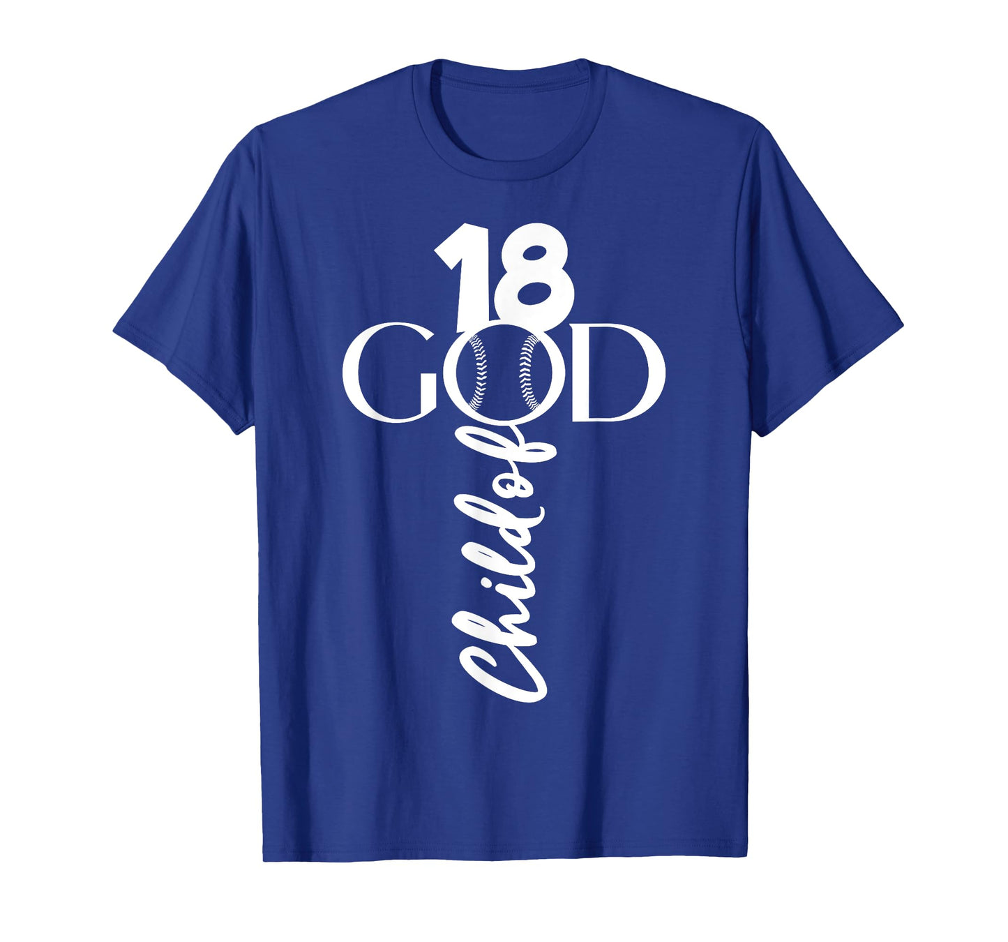 BASEBALL JESUS 18 YEARS CHILD OF GOD BASEBALL 18TH BIRTHDAY T-Shirt
