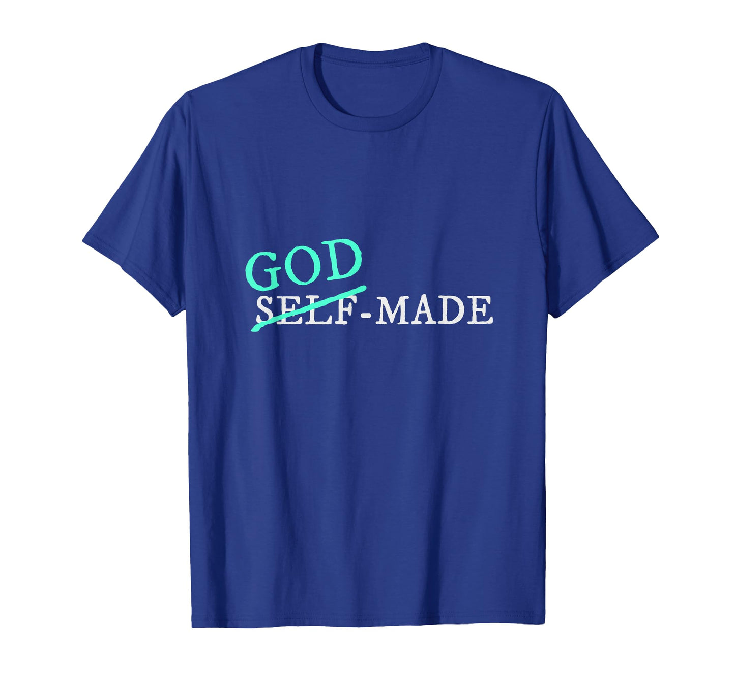 Teal Aqua God-Made Teal Aqua Graphic T-Shirt