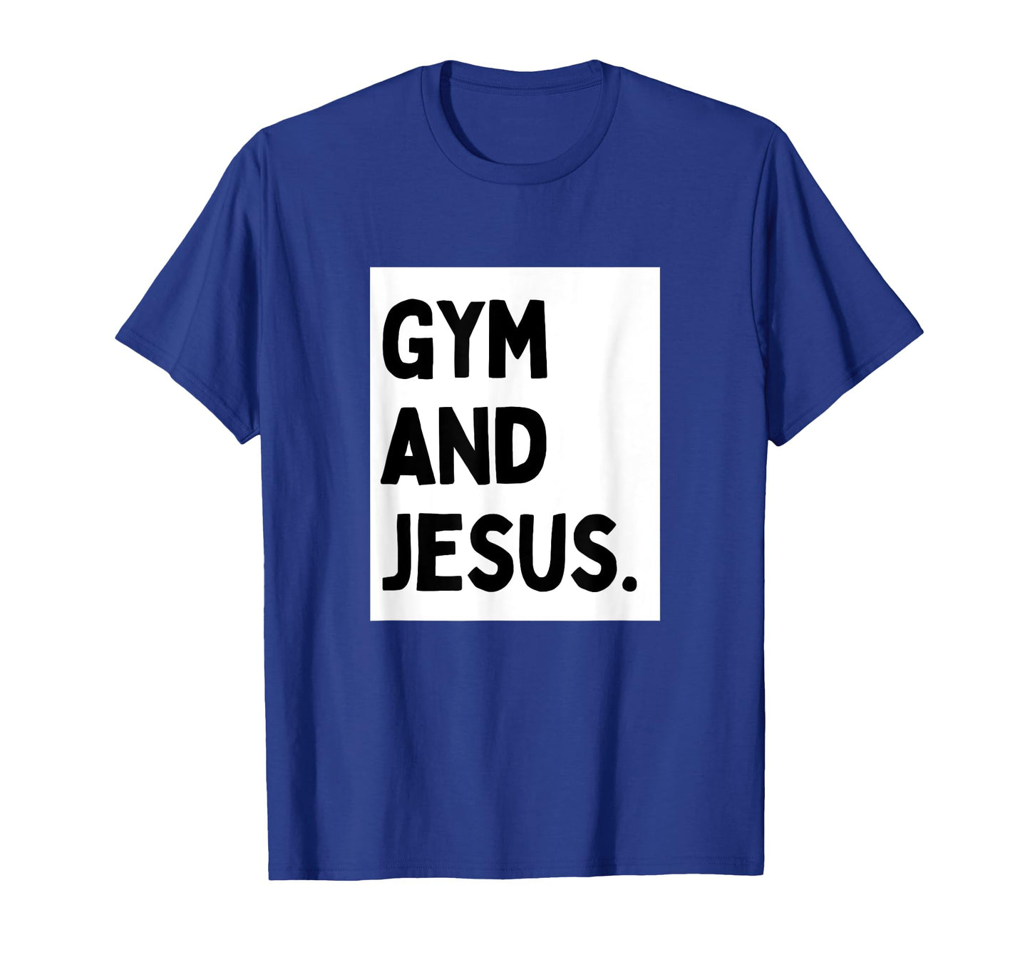 Gym And Jesus - Minimalist Christian Religious Jesus T-Shirt