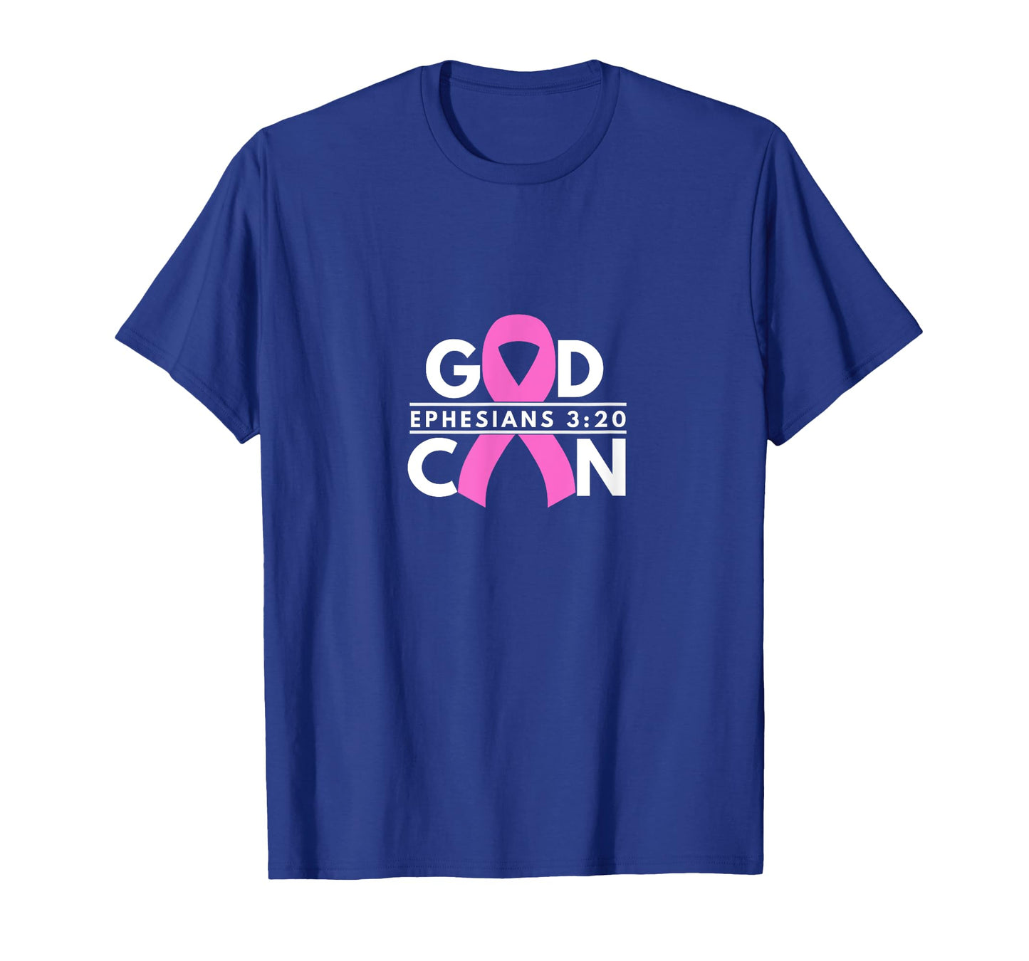 God Can Breast Cancer Ribbon Ephesians 3 20 T-Shirt