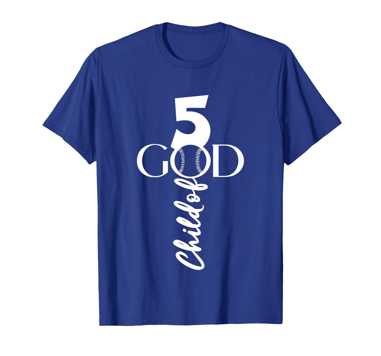 BASEBALL JESUS 5 YEARS CHILD OF GOD BASEBALL 5th BIRTHDAY T-Shirt