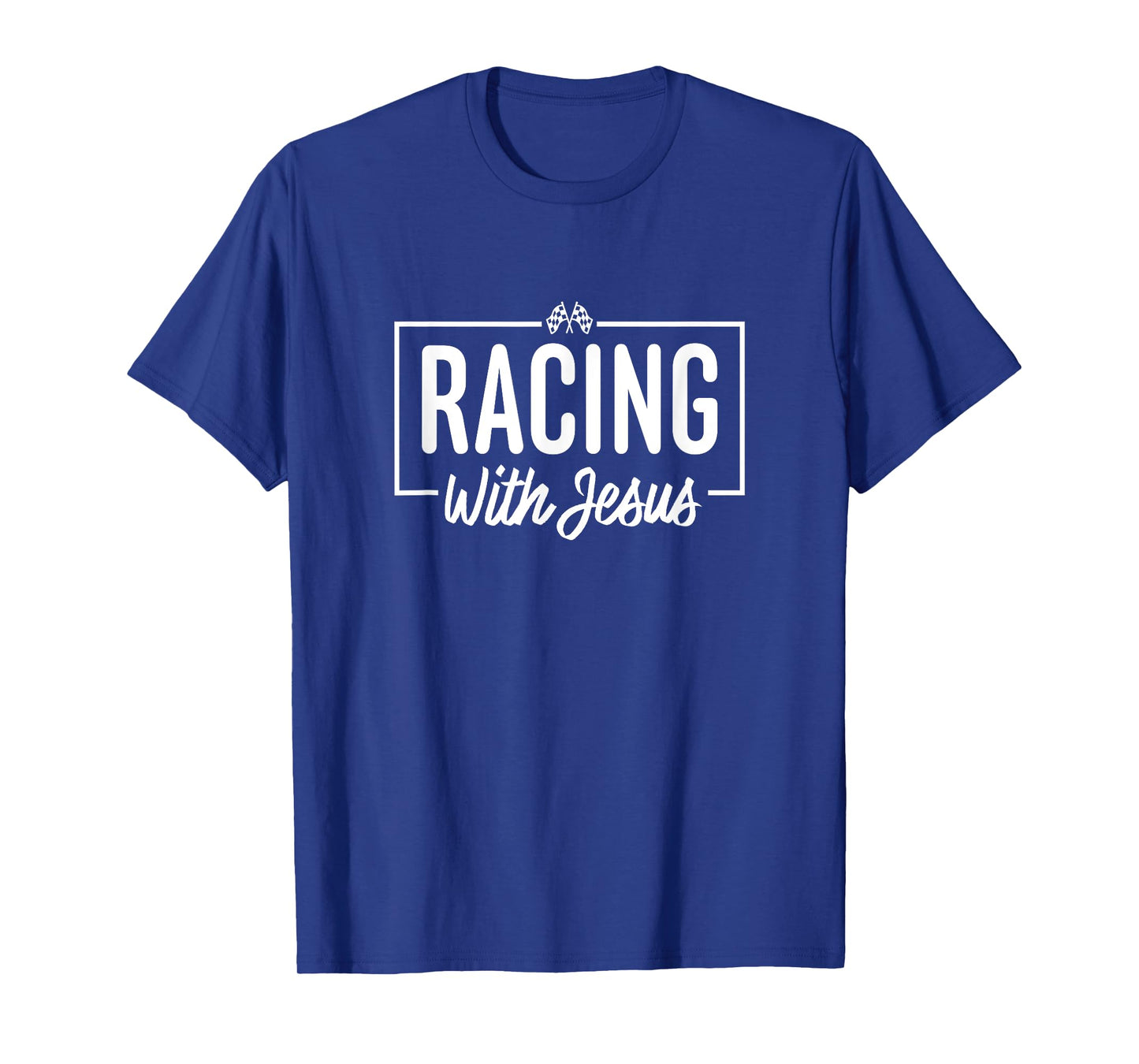 Racing with Jesus, Christian Racer T-Shirt
