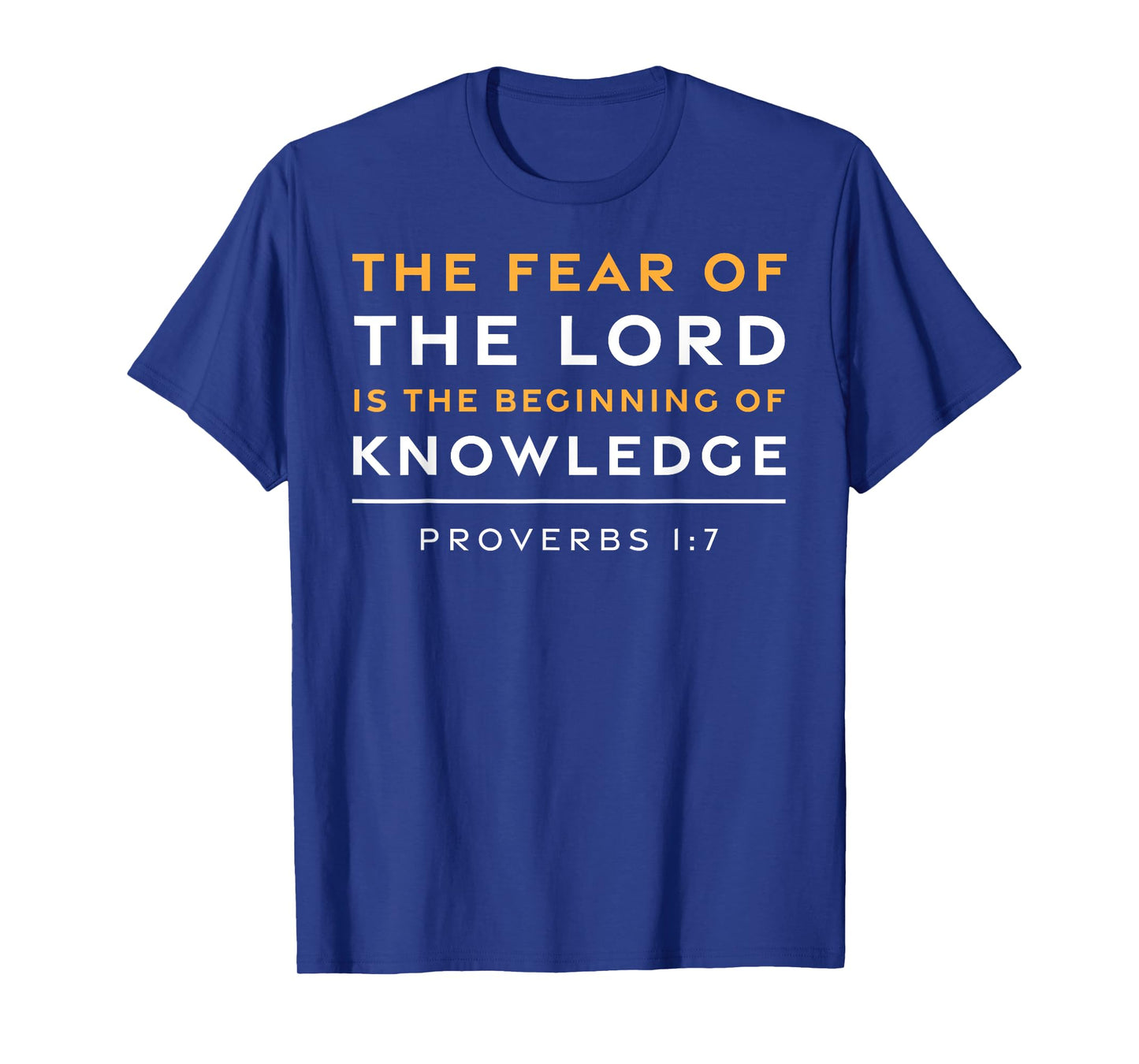 Proverbs 1:7 Fear of the Lord Jesus Christian Bible Verse T-Shirt