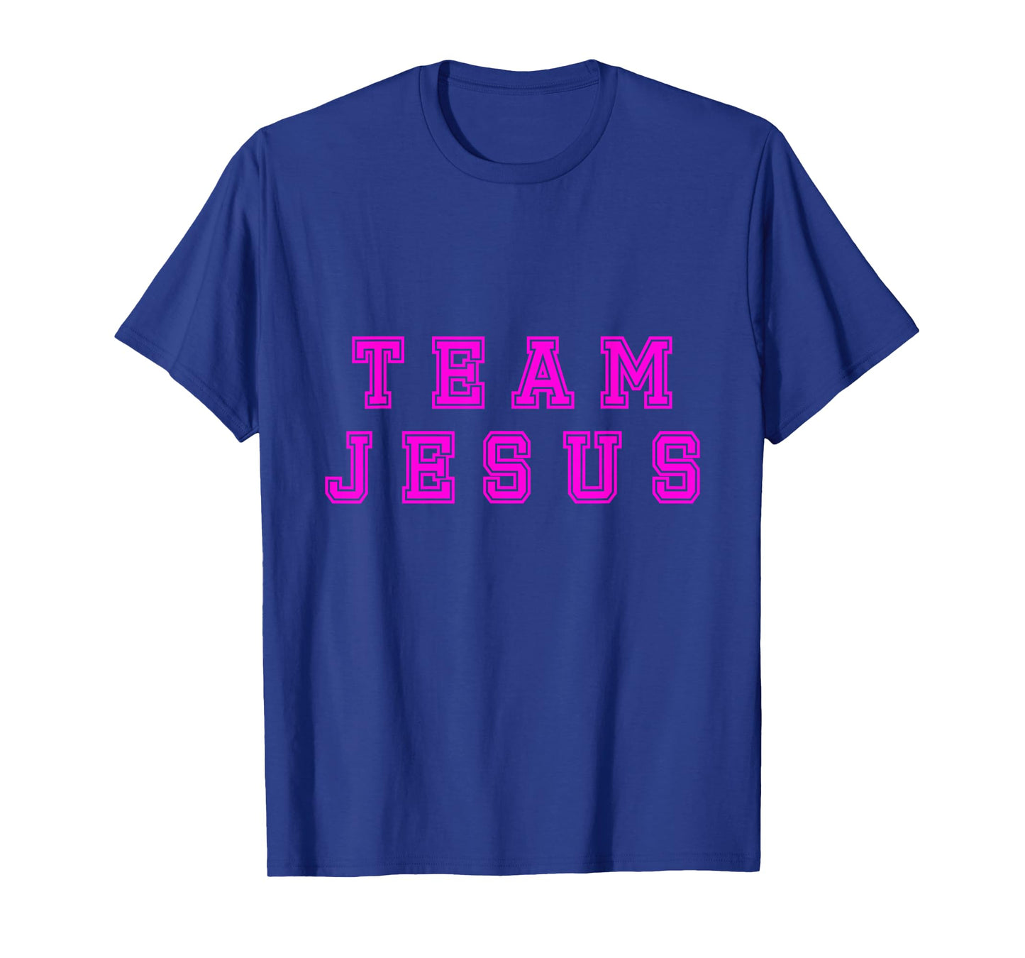 Fuchsia text Team Jesus Christian Athletic sports faith T-Shirt