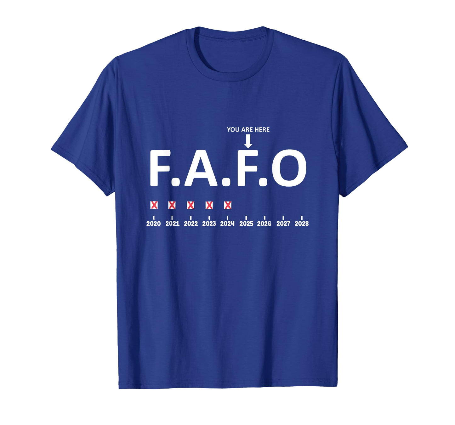 FAFO You Are Here 2020-2028 T-Shirt